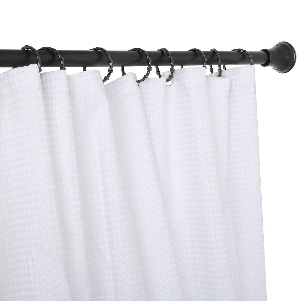 Utopia Alley Black Zinc Single Shower Curtain Rings (12-Pack) at