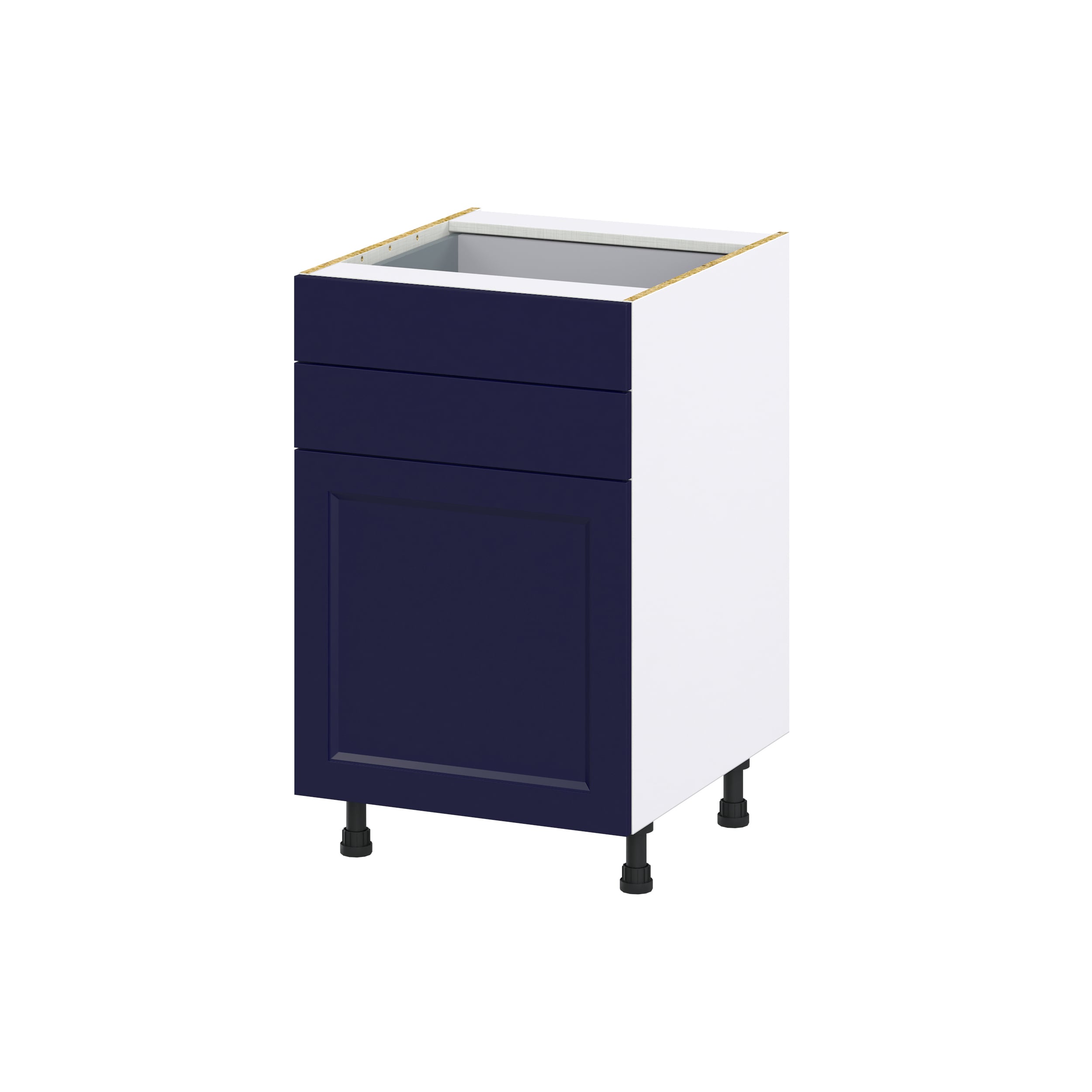 Hugo&Borg DSB21B(L/R)-LO Lorette 21-in W x 34.5-in H x 24-in D Navy Blue 2 -Drawers Base Fully assembled Cabinet (Recessed Panel Shaker)