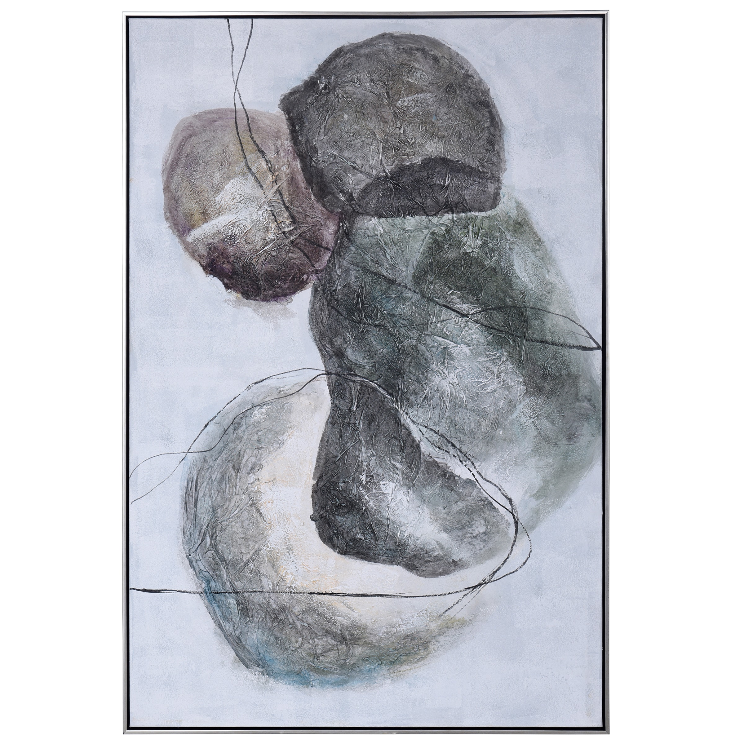 StyleCraft Home Collection WI33965DS Framed 48.2-in H x 32.5-in W Abstract Wood Print