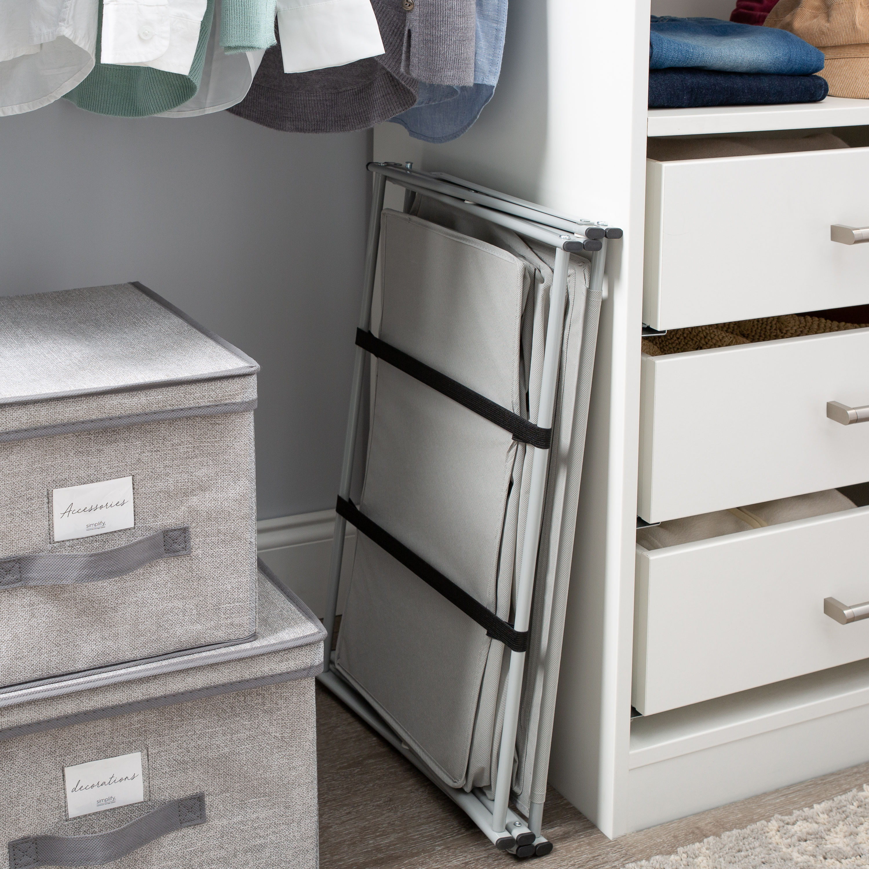 Simplify Gray 2-Tier Over the Cabinet Caddy