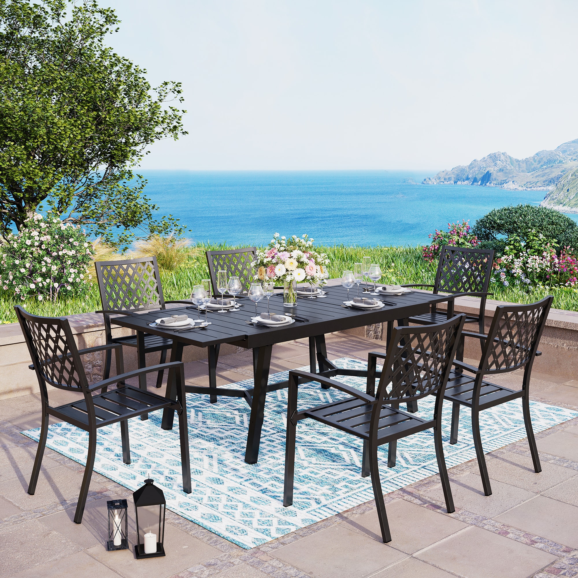 Albany rattan garden discount sofa dining set