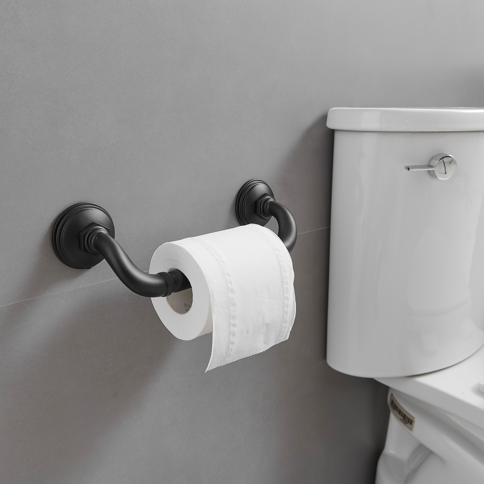 Matte Black 4-Piece Metal Bathroom Hardware Set