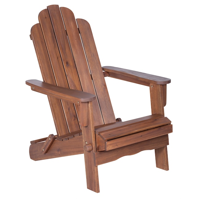 Walker Edison Dark Brown Wood Frame, Wood Patio Chair Kits