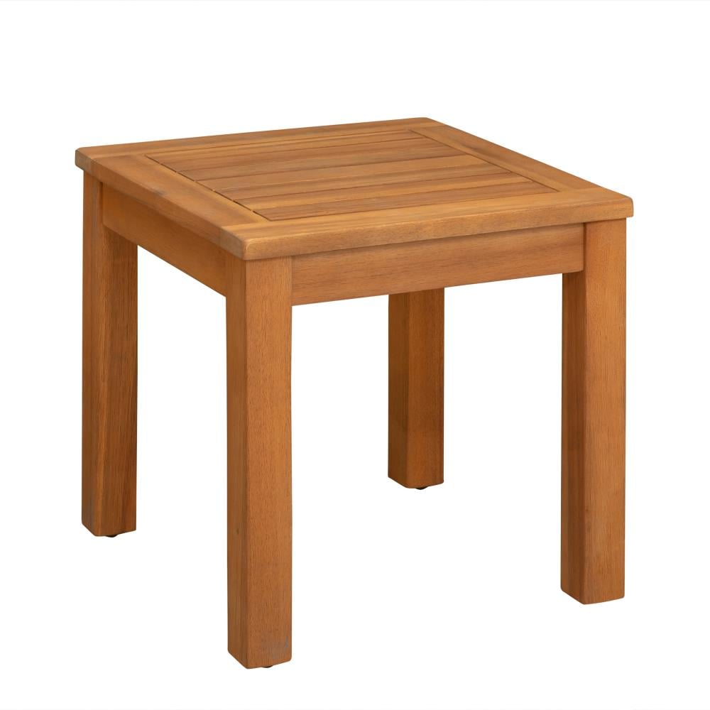 Balkene Home 63407 16-in W x 16-in H Wood Wood Square Modern End Table Assembly Required