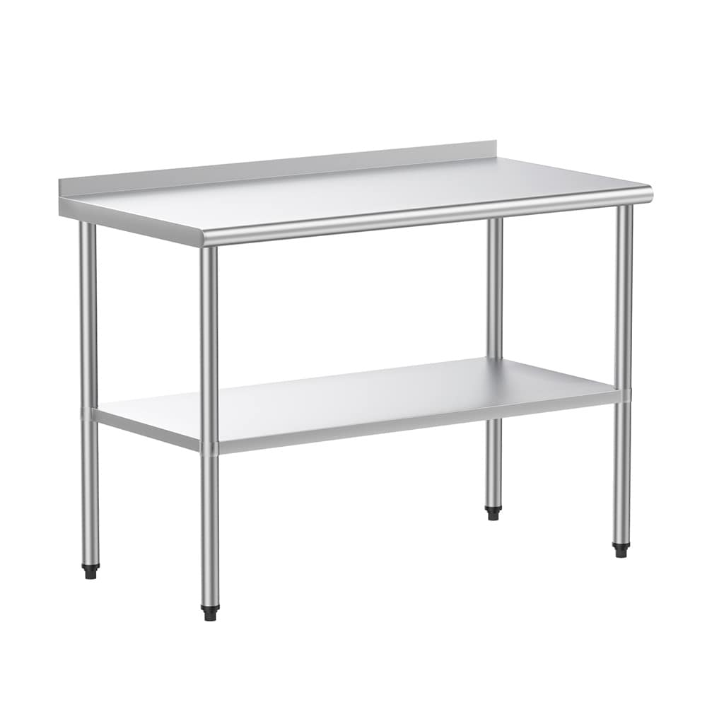 Outopee LO1G47000331 Stainless steel Steel Base with Stainless steel Metal Top Prep Table ( 24-in x 48-in x 36-in )