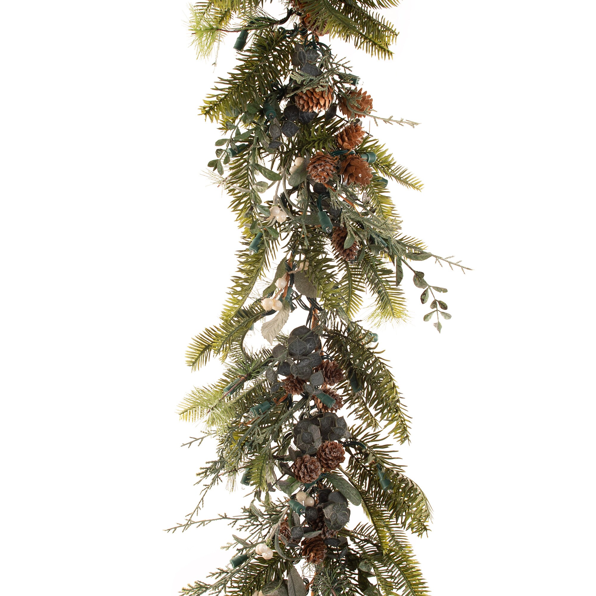 Village Lighting Company 9 ft. Pre-Lit LED Nordic Garland