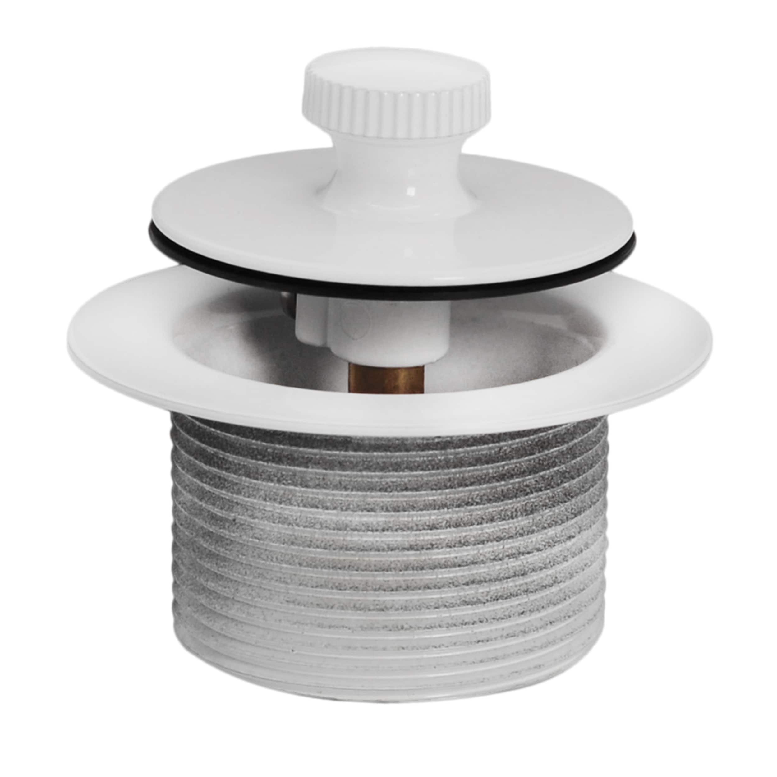 WESTBRASS D331-50 Bathtub Drain Twist and Close 1-1/2" Npsm Coarse Thread In Powder Coat White