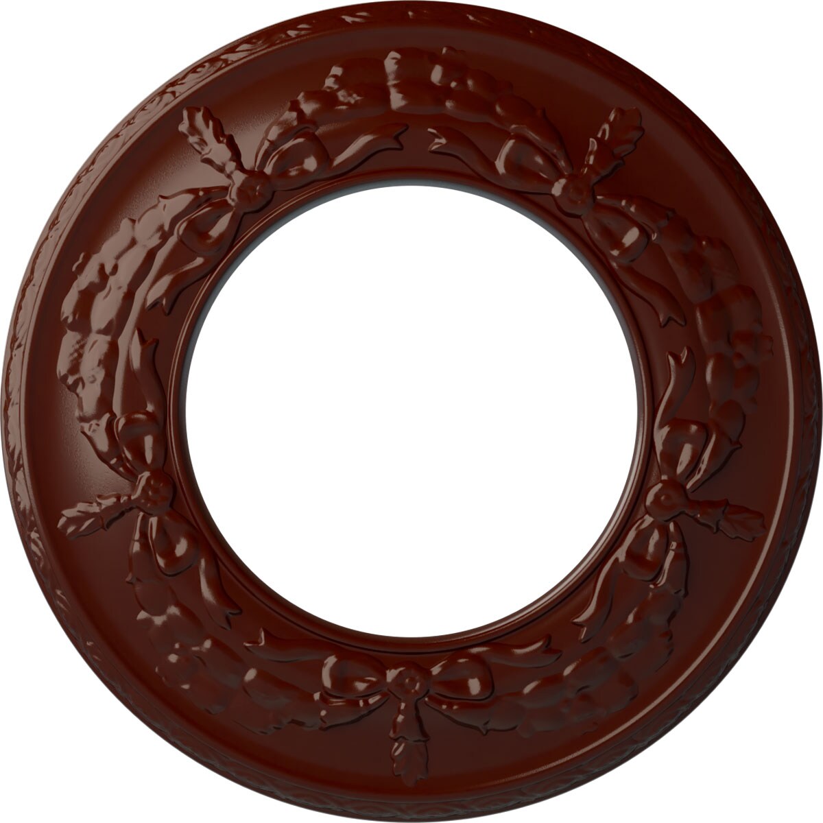 Ekena Millwork CM13SABMF Salem 13.25-in W x 13.25-in L Painted Brushed Mahogany Polyurethane Whole Ceiling Medallion