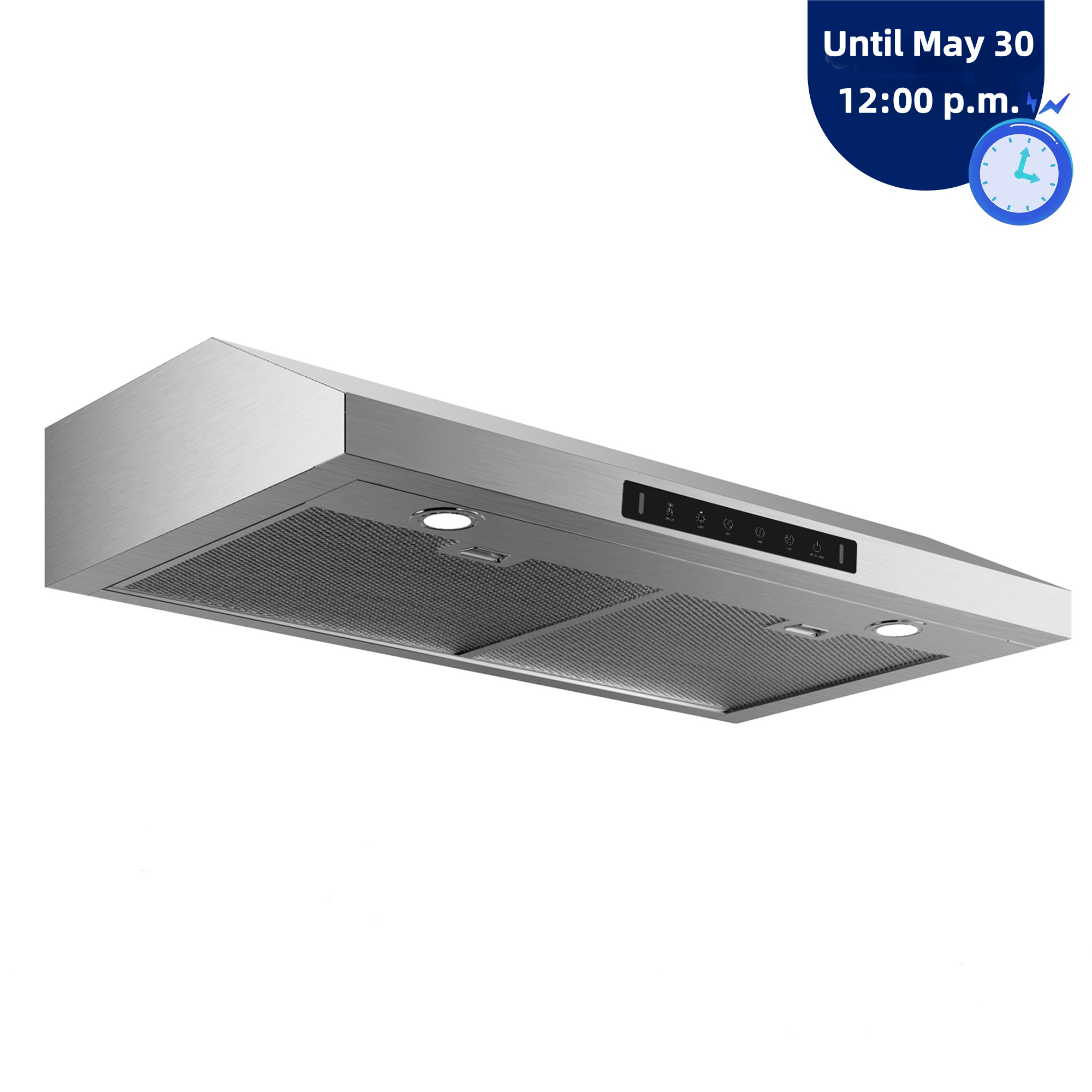 VIKIO HC0230A 30 inch Ducted 980-CFM Recirculating Stainless steel Under Cabinet Range Hood
