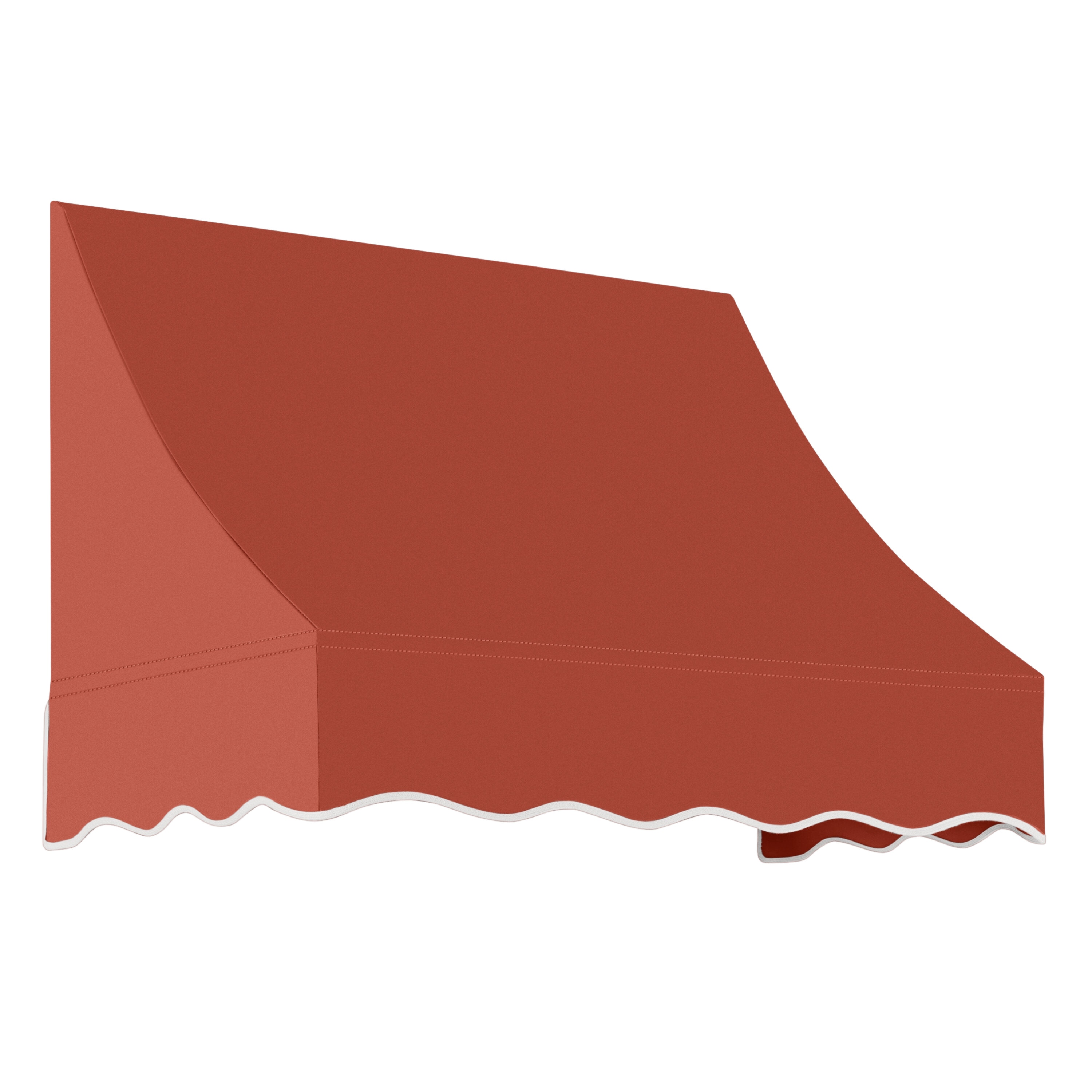 Awntech NT33-L-4TER Nantucket 52.5-in Wide x 36-in Projection x 44-in Height Fabric Terracotta Solid Fixed Window/Door Awning