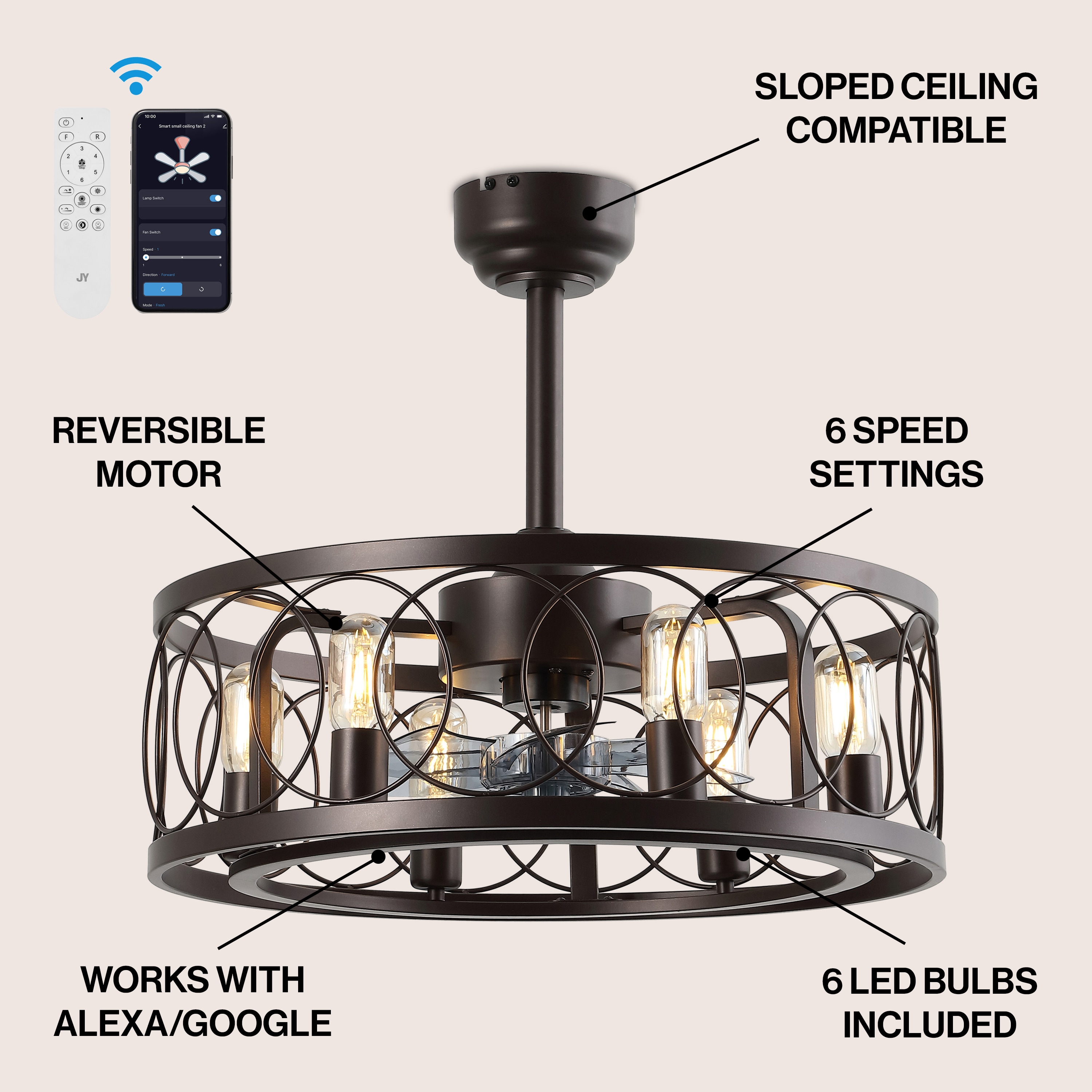 JONATHAN  Y JYL9732A Ceiling-Fans - View #3