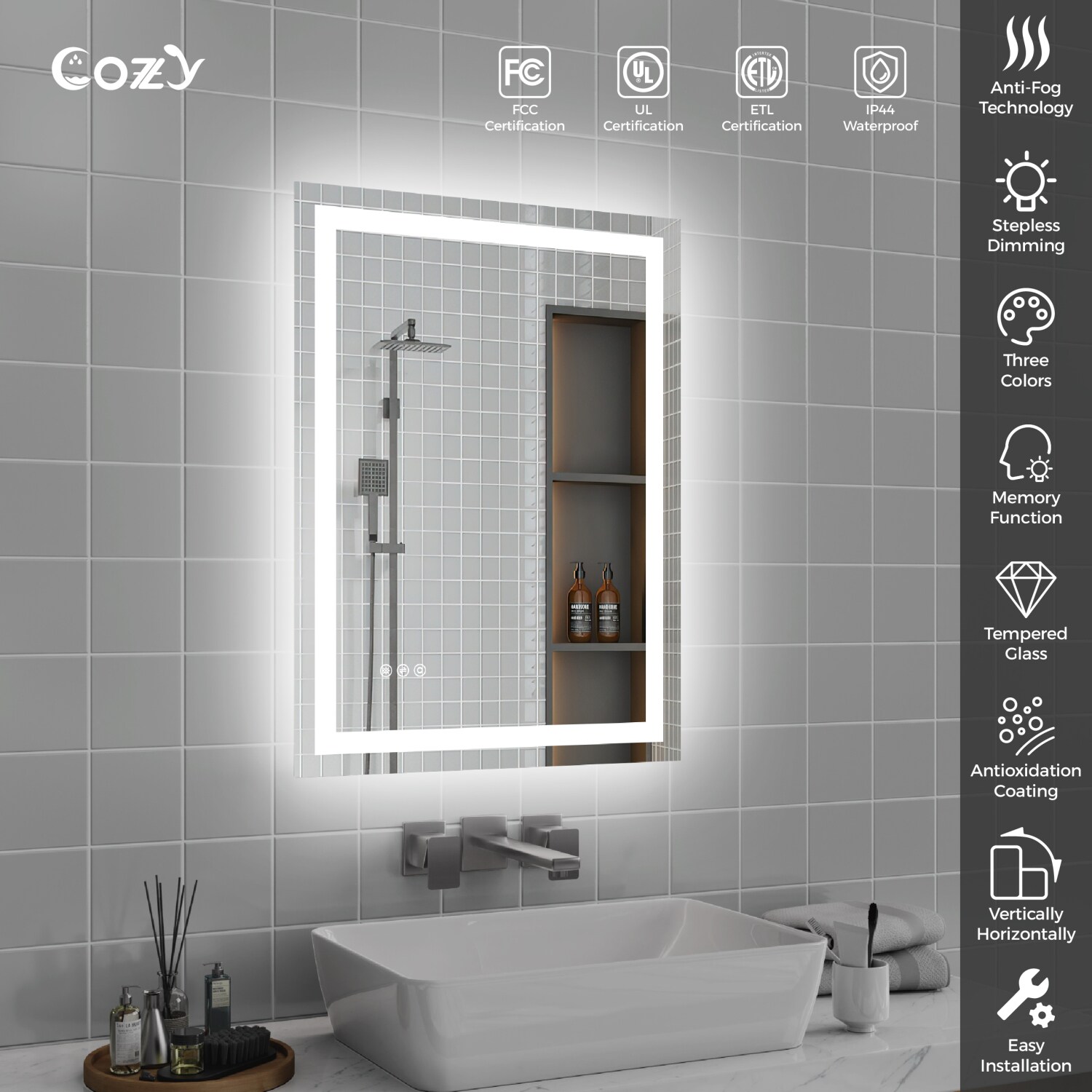 Lirago FXL20610-607B28 Framed-Bath-Mirrors - View #2