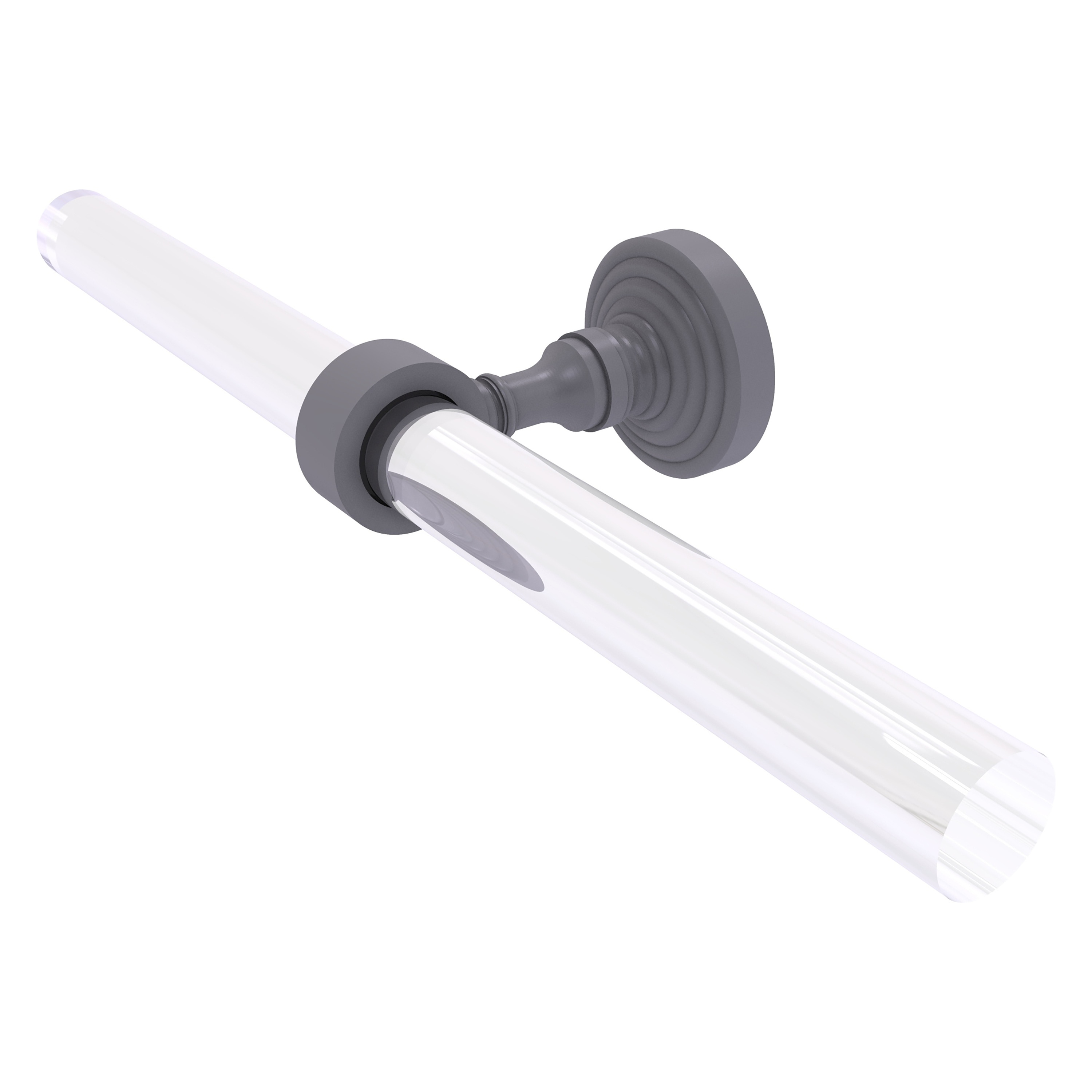 Allied Brass PG-HTB-2-GYM Pacific Grove 15-in double Matte Gray Wall mount Double Towel Bar