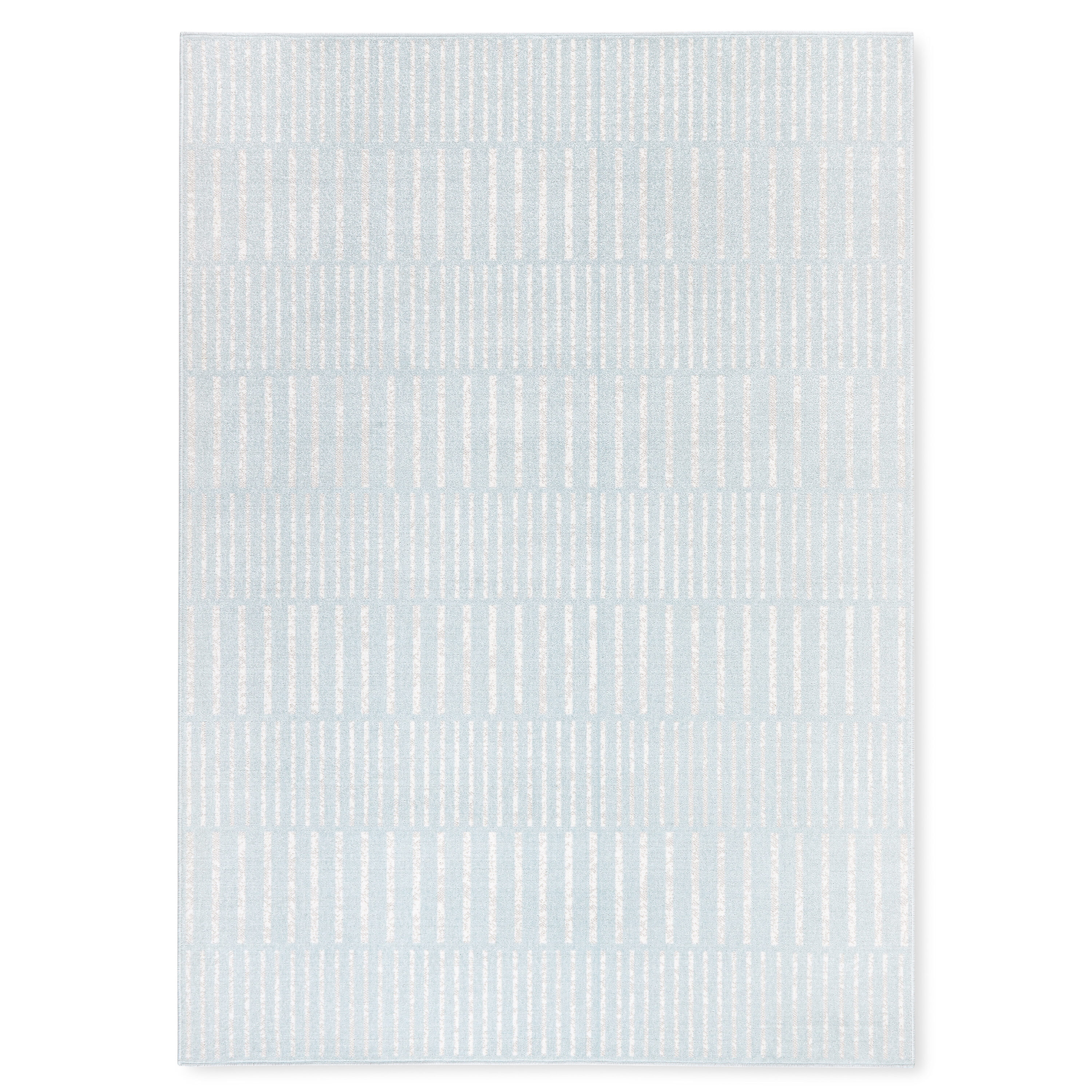 Tommy Bahama 1-40779-327 POOLSIDE 8 x 10 (ft) Loomed Polypropylene Blue/Ivory Rectangular Indoor/Outdoor Stripe Mid-Century Modern Area rug