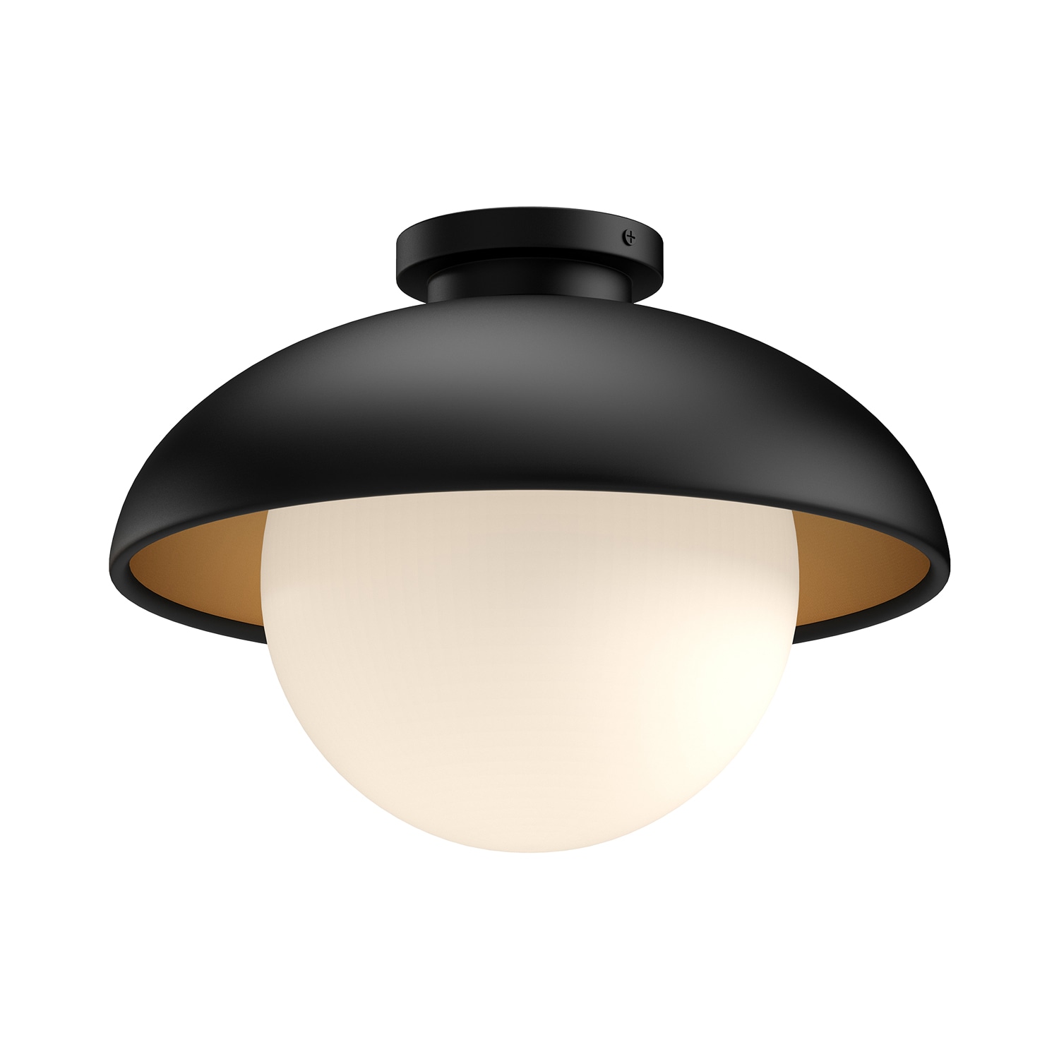 Kuzco Lighting FM522012MBOP Rubio 1 -Light 10.875-in Black Flush Mount Light