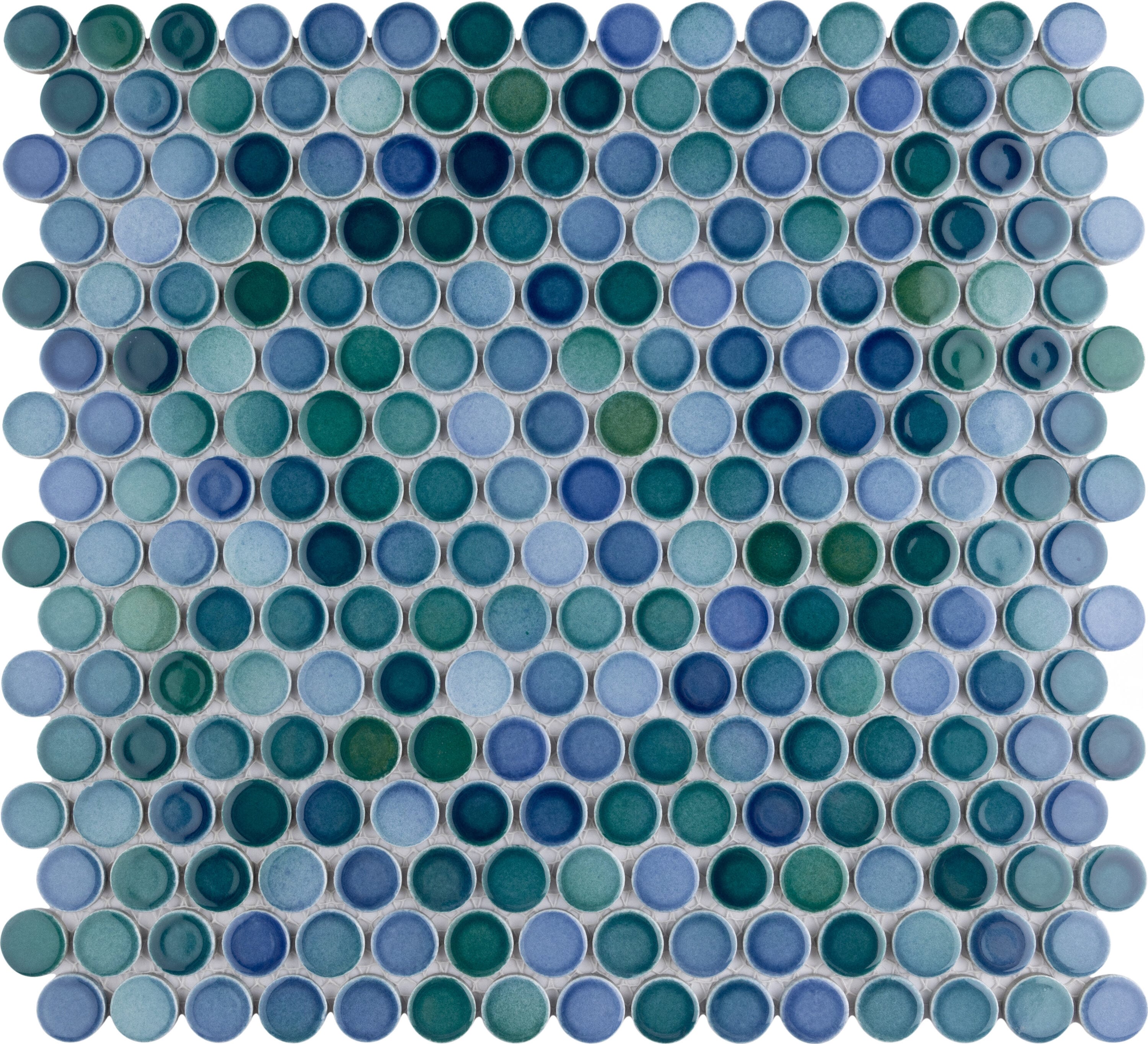 Affinity Tile S1FKOMPRAM Sample- Hudson Aquamarine 6-in x 6-in Glossy Porcelain Patterned Floor and Wall Tile