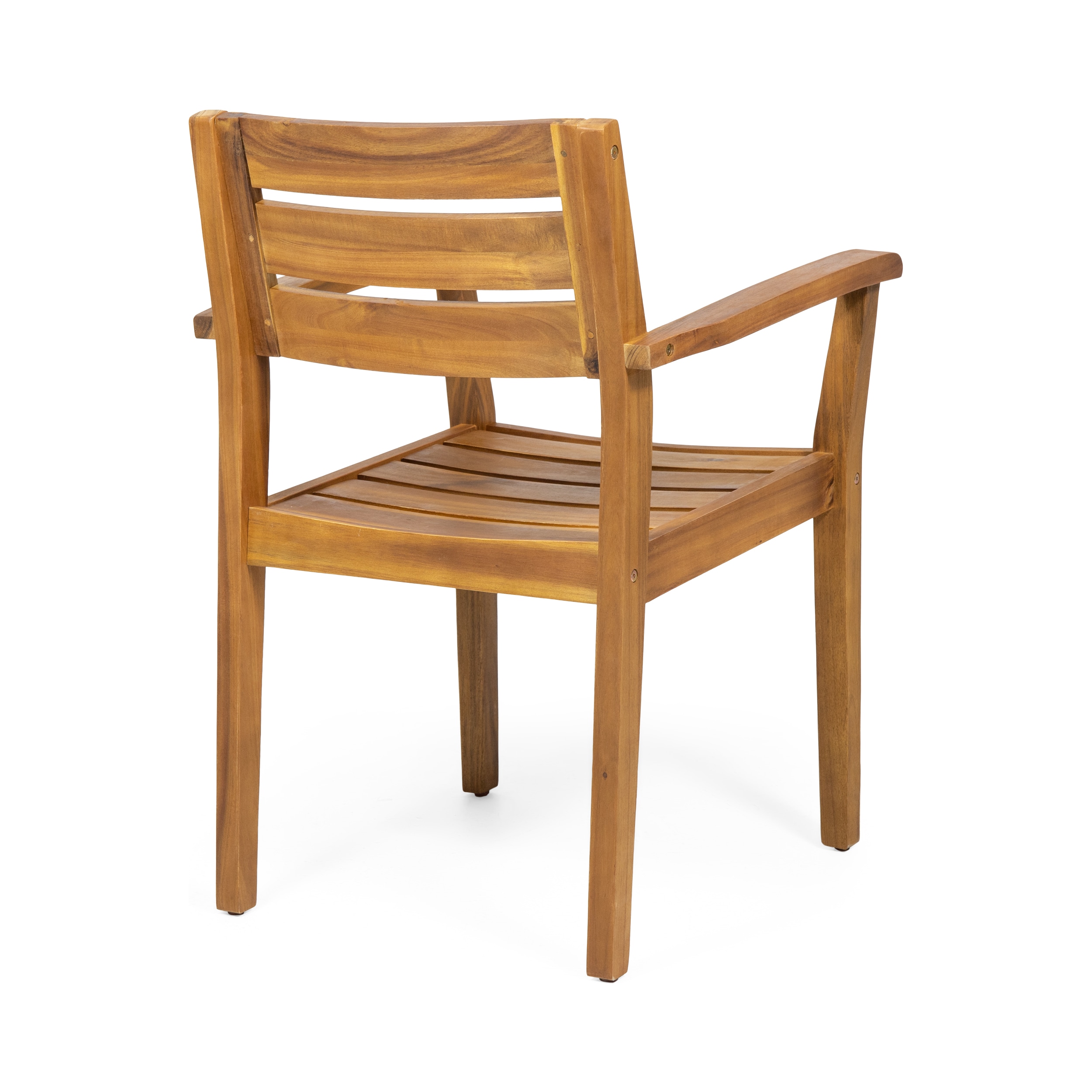 Teak Finish Acacia Wood 7-Piece Outdoor Dining Set