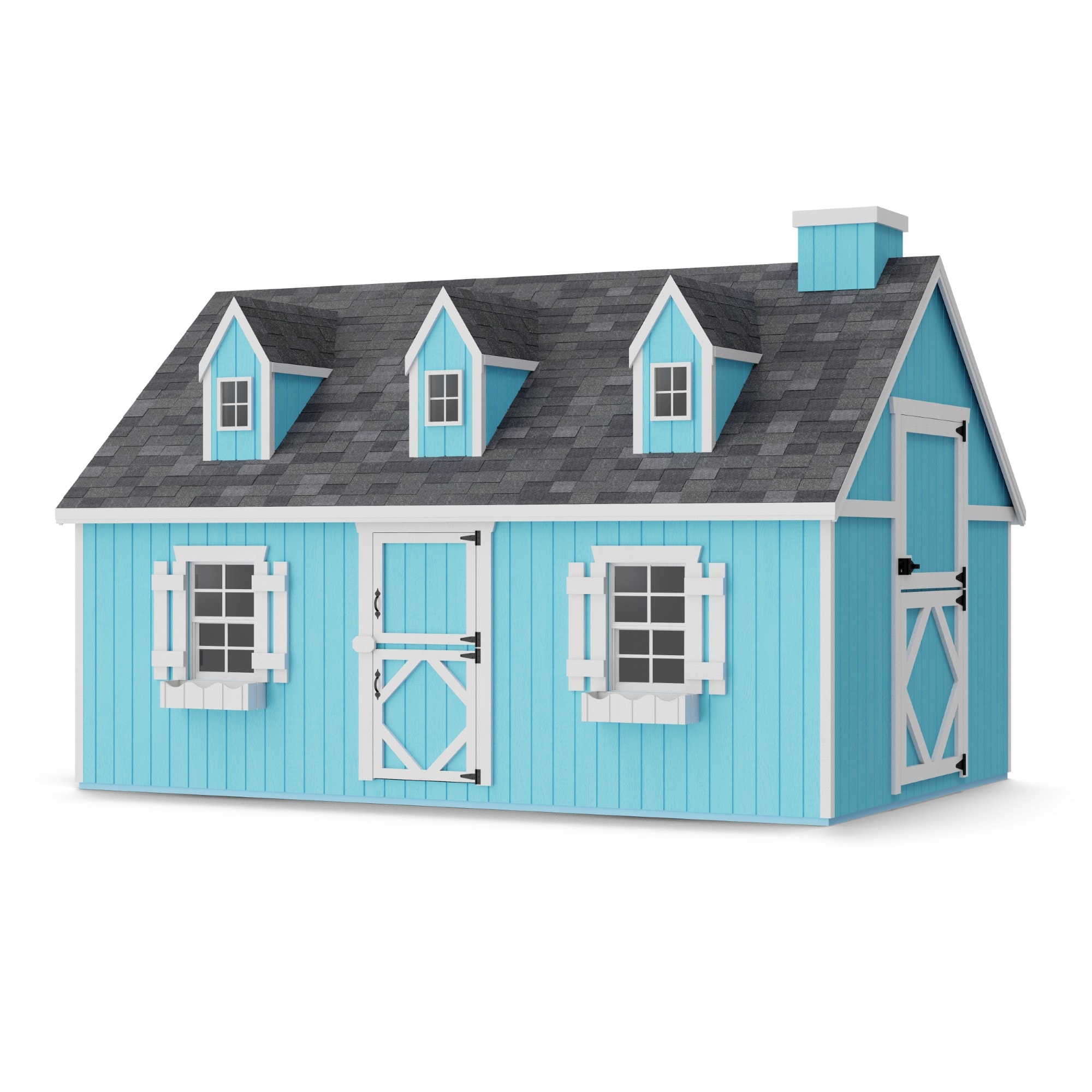 Little Cottage Co 8X12 CCP-PNK-FK 8x12 Cape Cod Playhouse Outdoor Wood Playhouse
