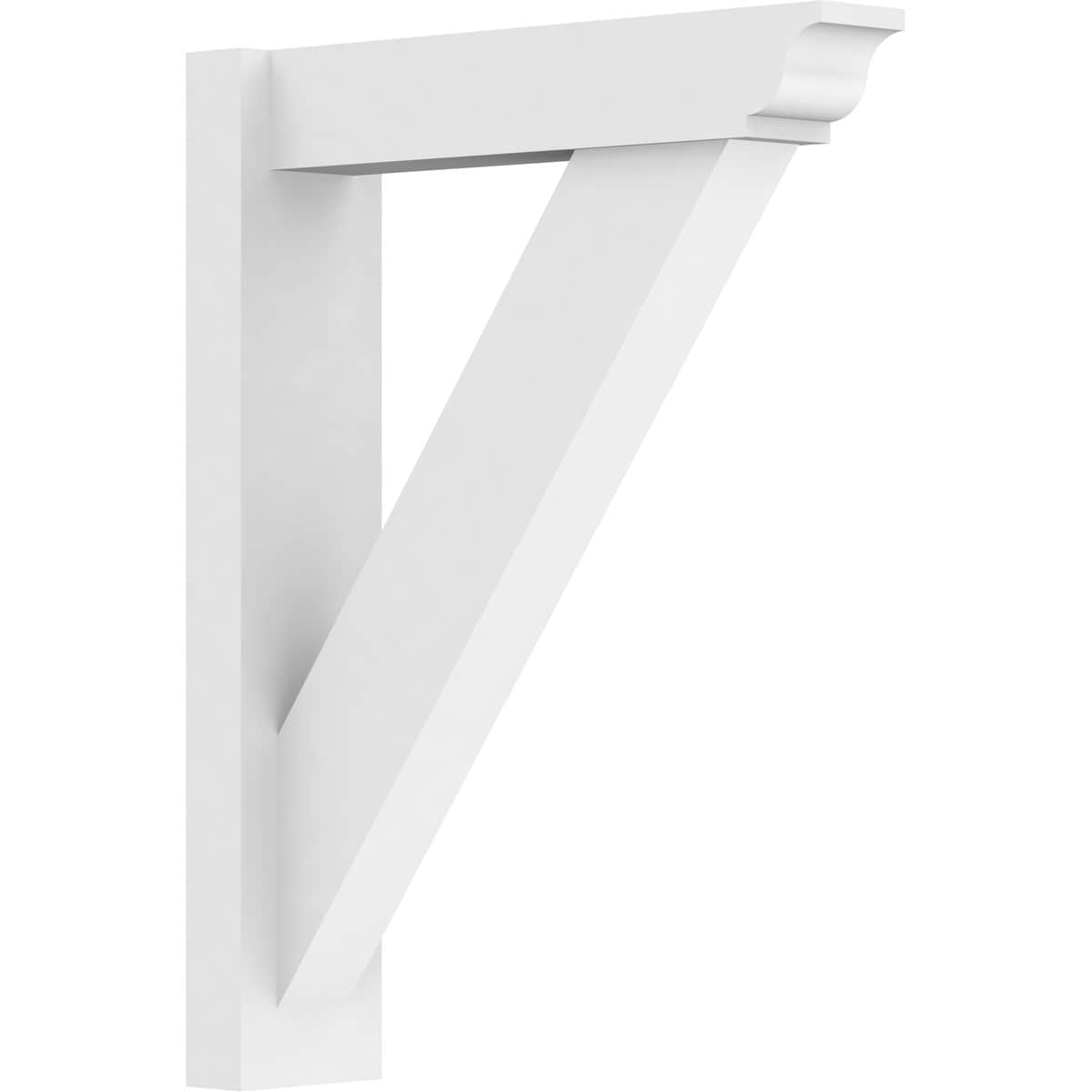 Ekena Millwork OUTP05X20X26TRA01 5-in W X 20-in D X 26-in H Traditional Architectural Grade PVC Outlooker with Traditional Ends