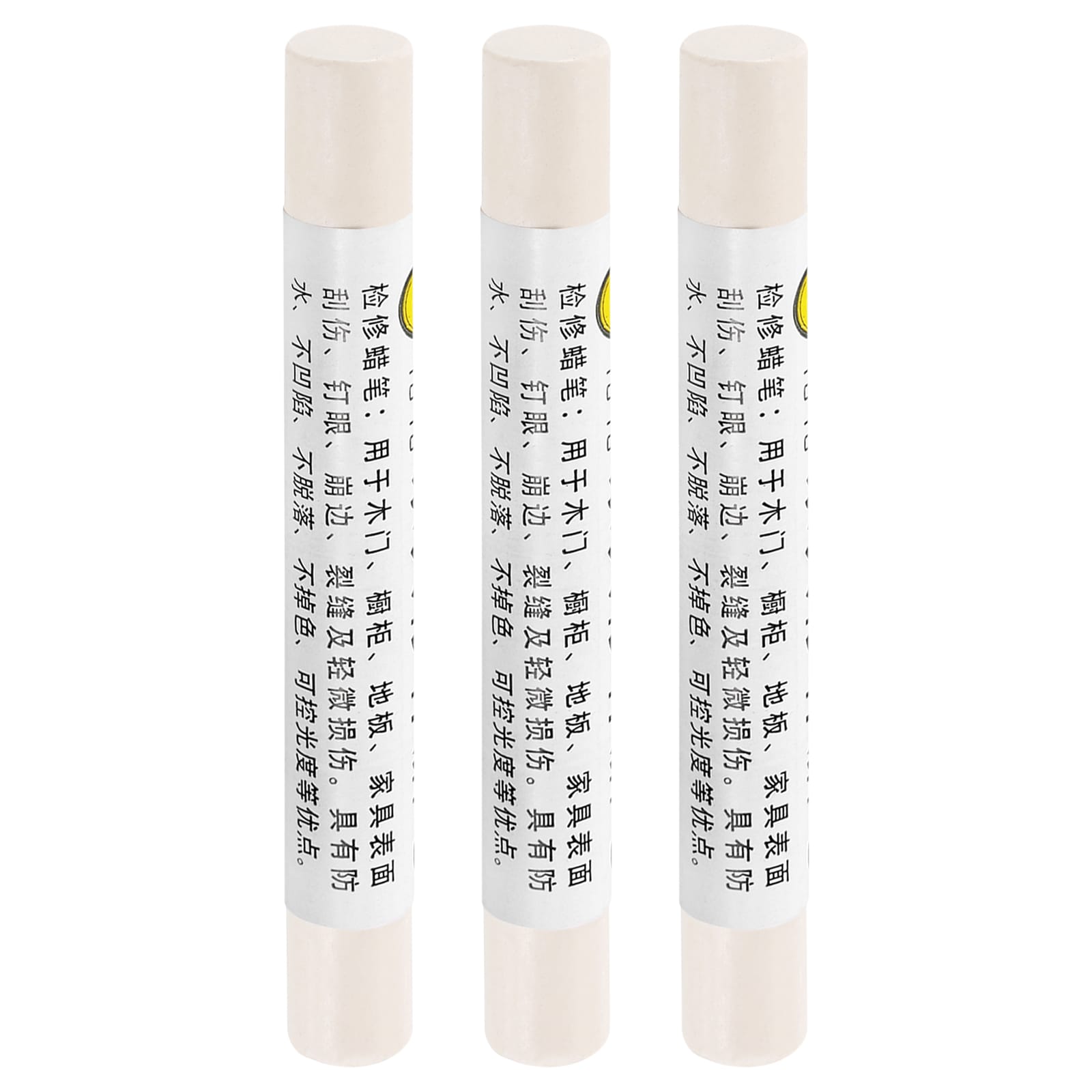 Unique Bargains Furniture Repair Crayons 3pcs - Wood Wax Filler Stick Furniture Markers Touch Up - for Scratches Holes Tables Desks Wooden Floors Cover Ups Milky White