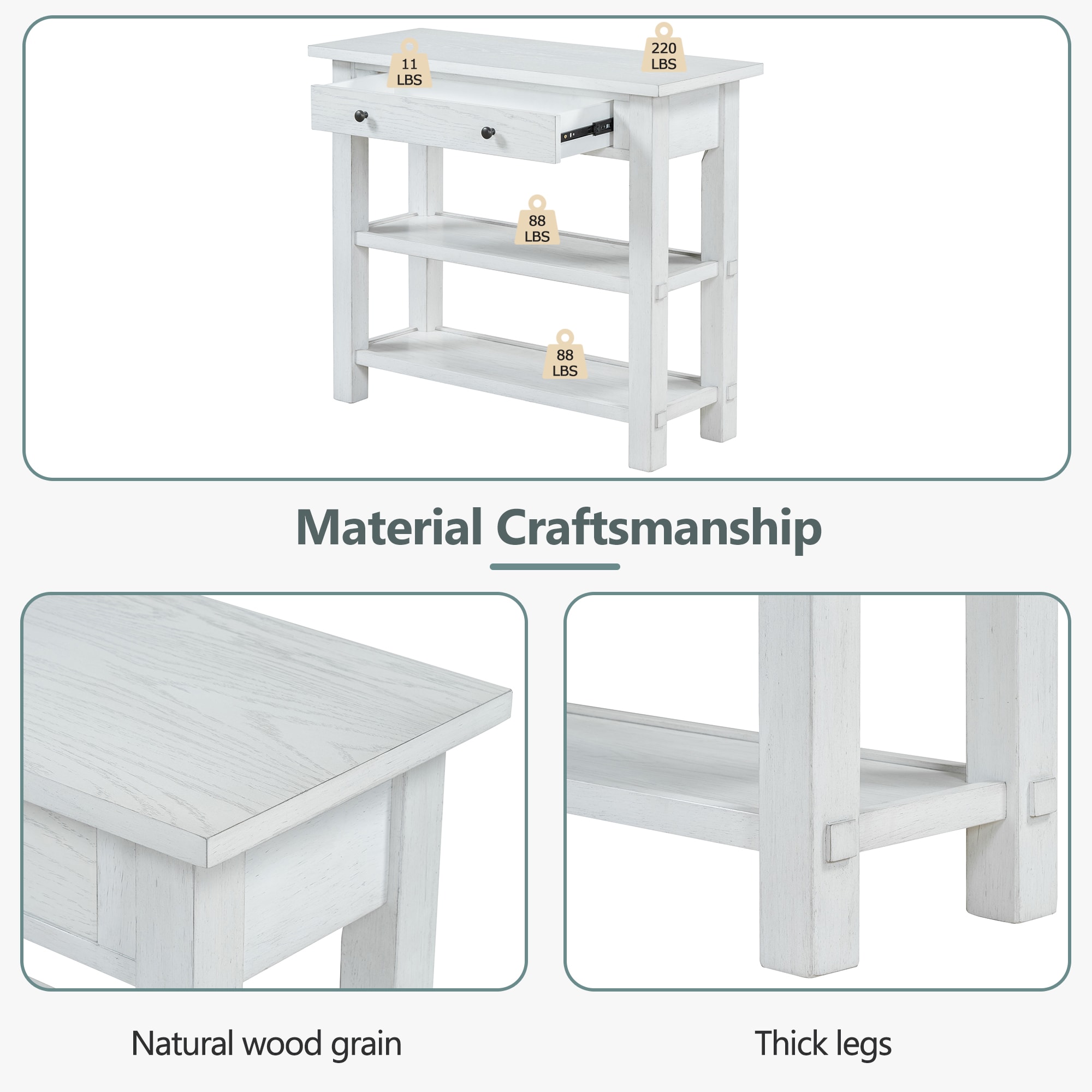 ModernLuxe N715P195561K Console-Sofa-Tables - View #5