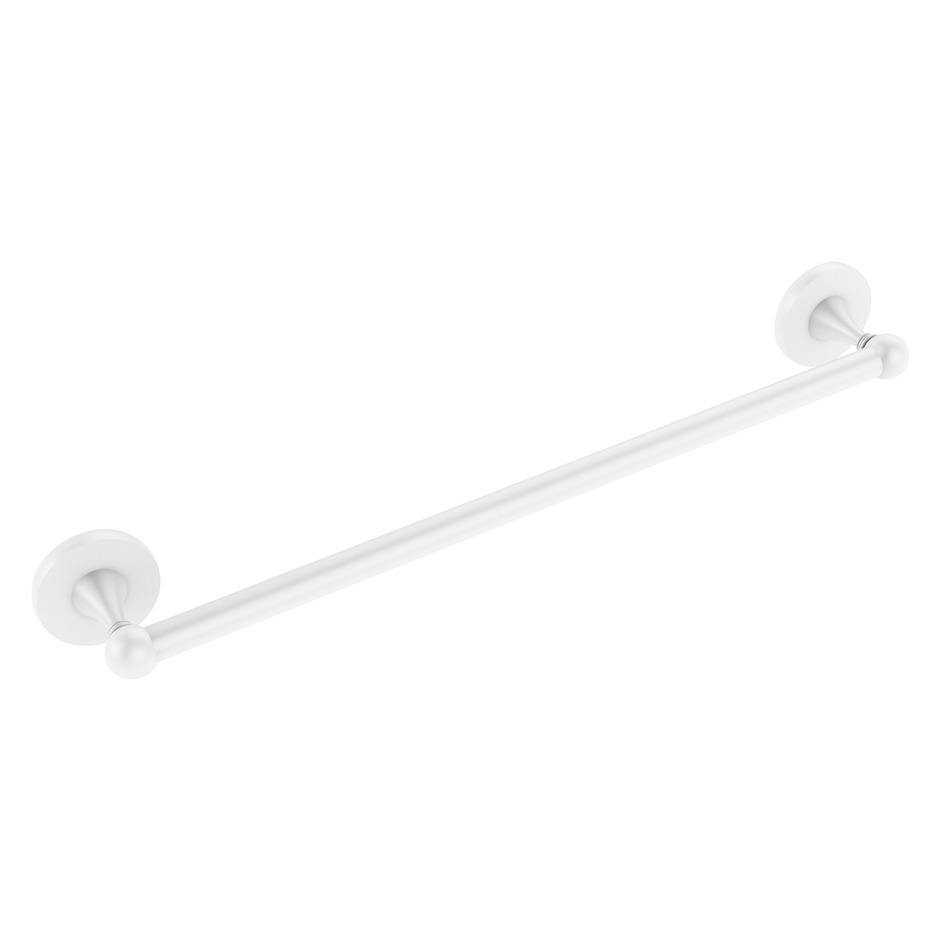 Allied Brass SL-41-18-WHM Shadwell 18-in Matte White Wall mount Single Towel Bar