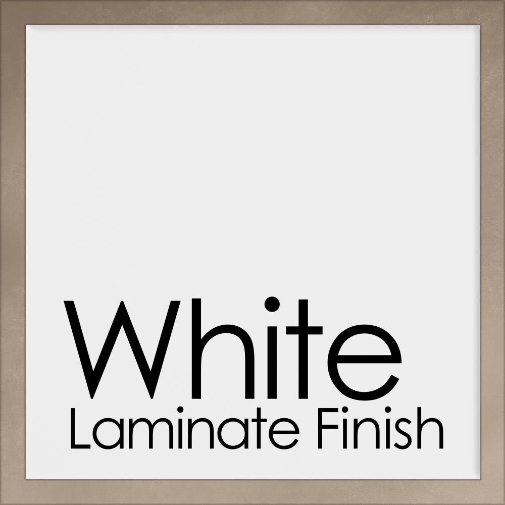 White Glossy Wood and Chrome C-Shaped Sofa Side Table