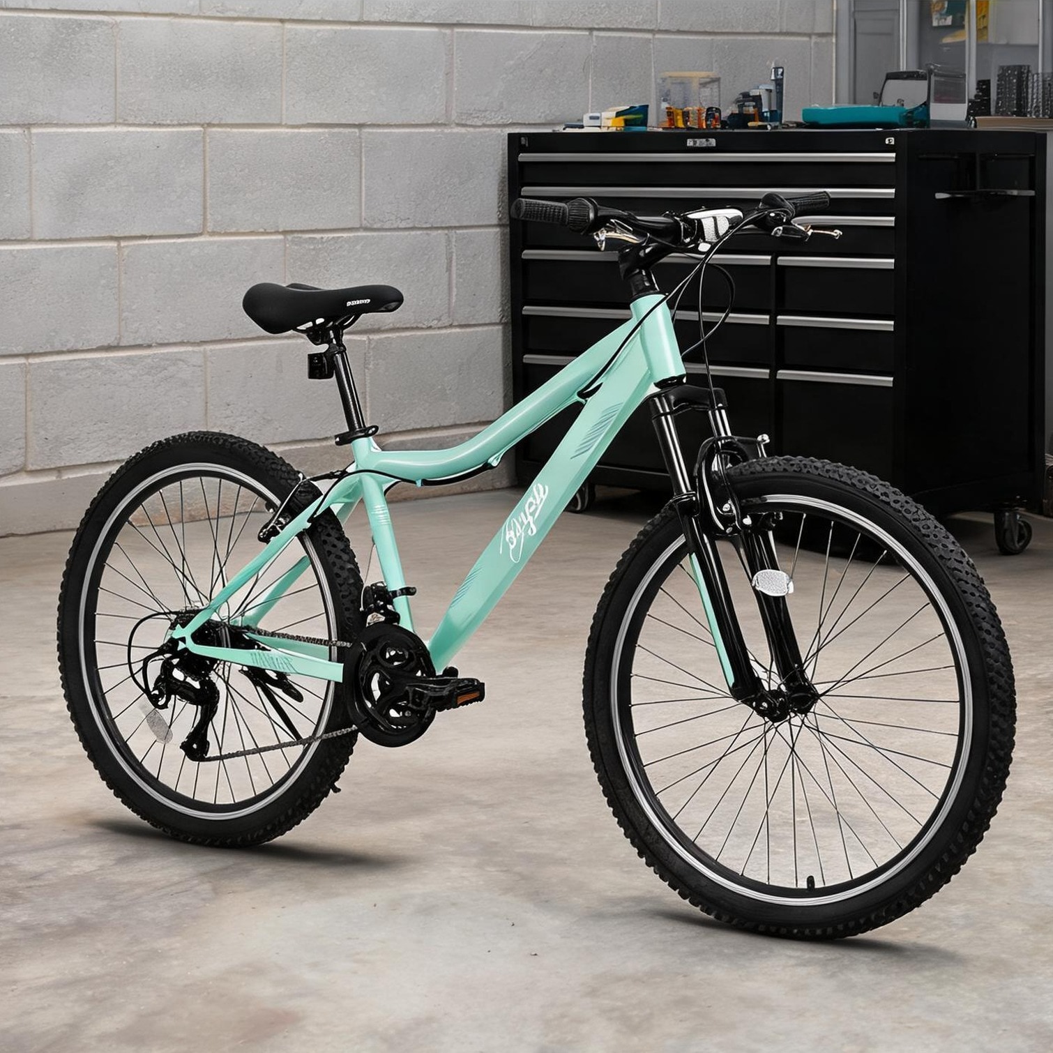 Naturefalls Outdoor Space Green Steel Outdoor Bikes 26 in featuring Adjustable Design with 21-Speed Mountain Bike