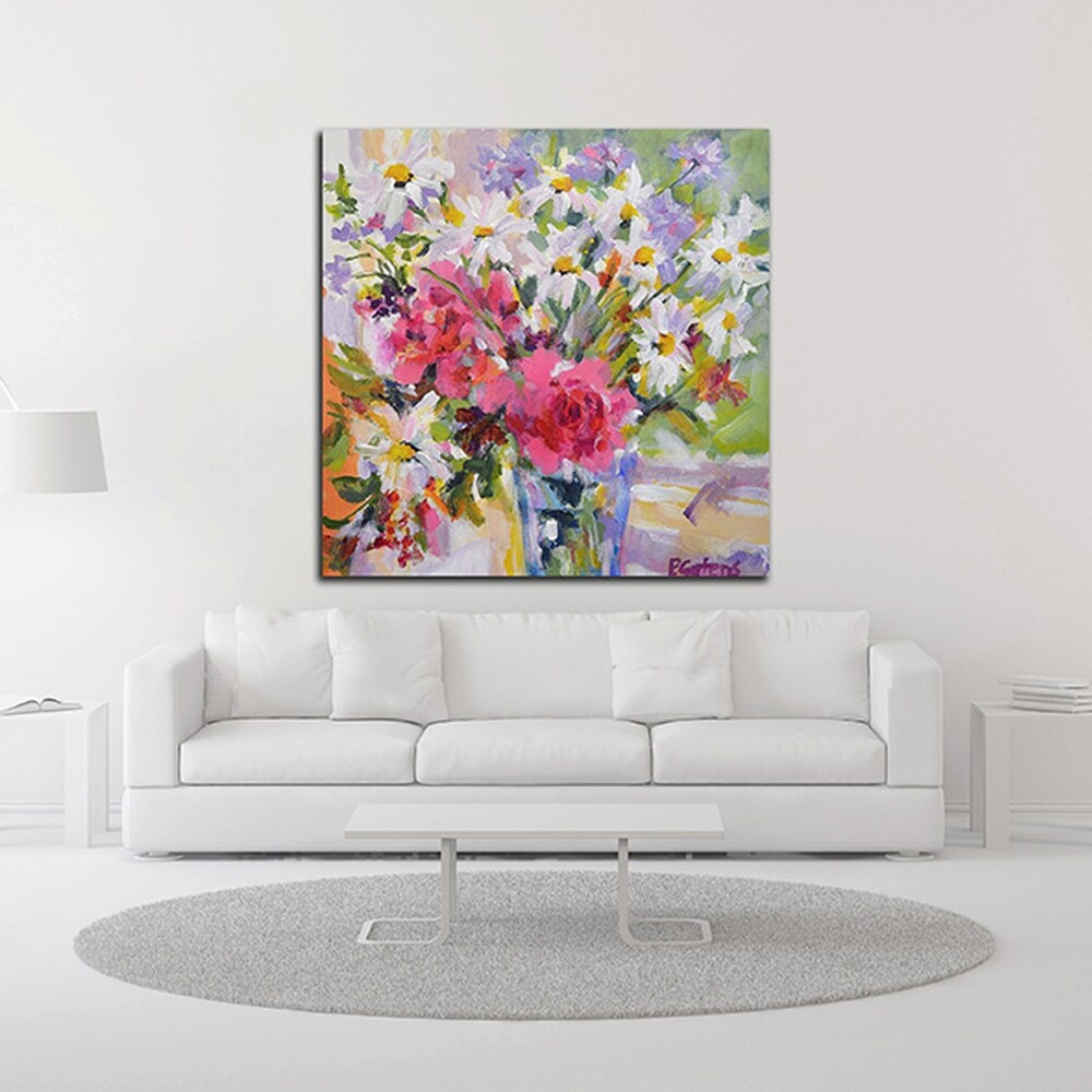 Tangletown Fine Art 14-in H x 14-in W Floral Print on Canvas in the ...