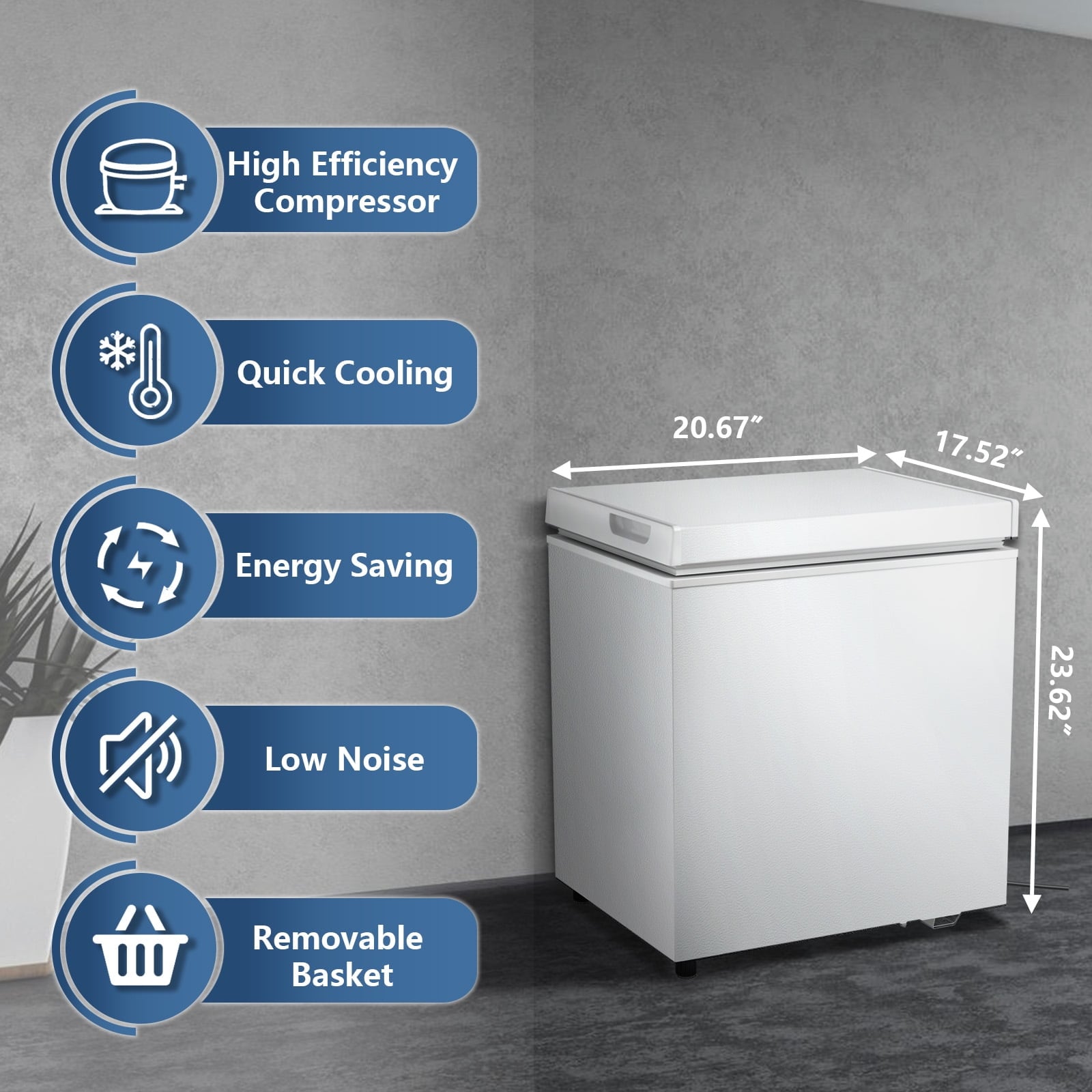 Energy efficient deals freezer for garage