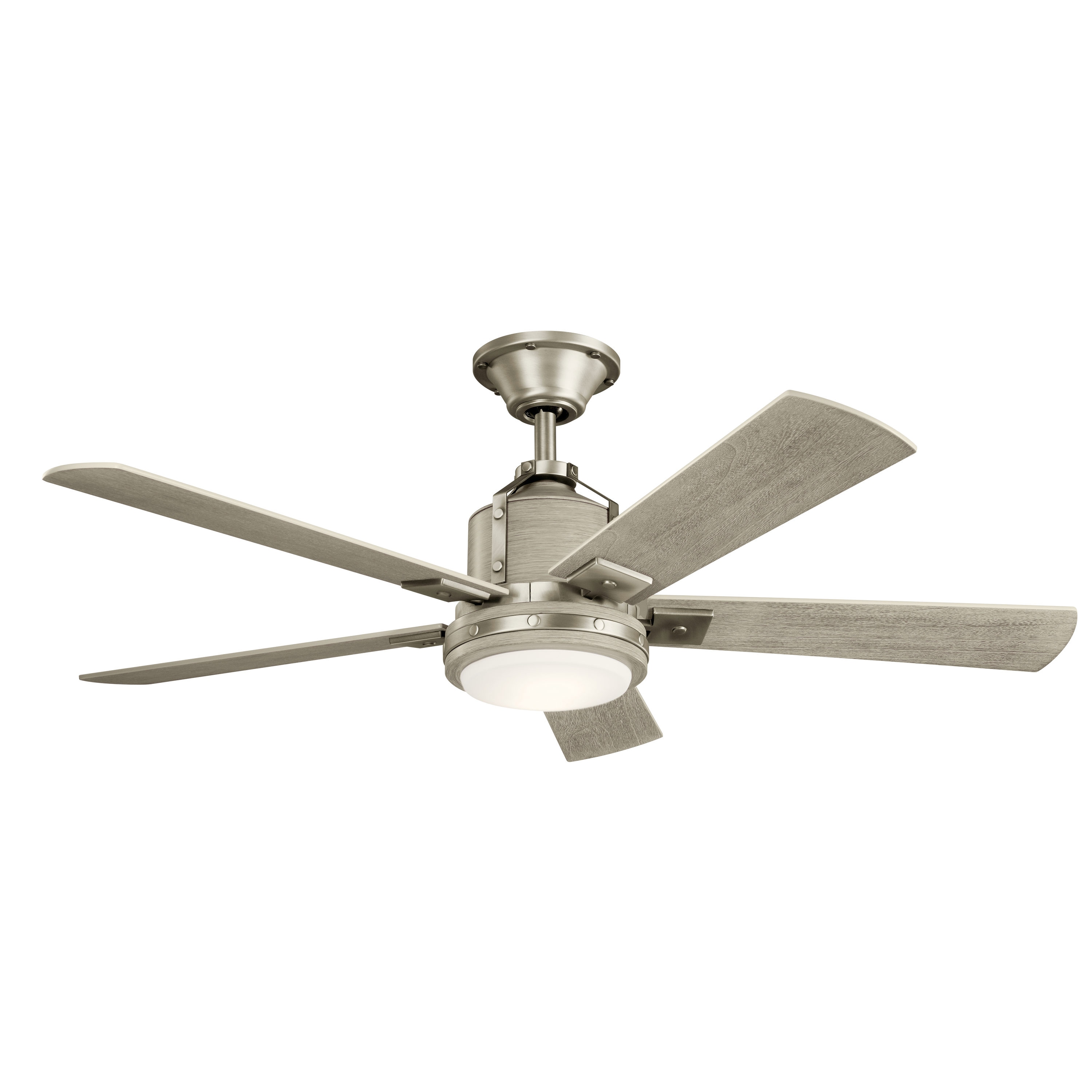 Kichler Colerne 52-in Brushed Nickel Integrated LED Indoor Ceiling Fan ...