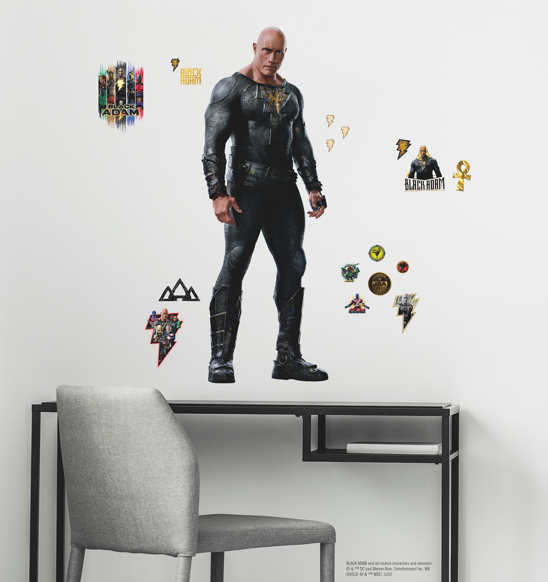 Black Adam Giant Peel and Stick Wall Decals