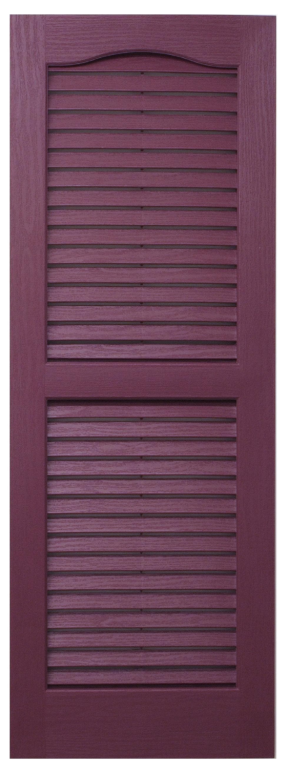 Alpha SL15X71BO 2-Pack 14.5-in W x 70.5-in H Bordeaux Louvered Vinyl Exterior Shutters