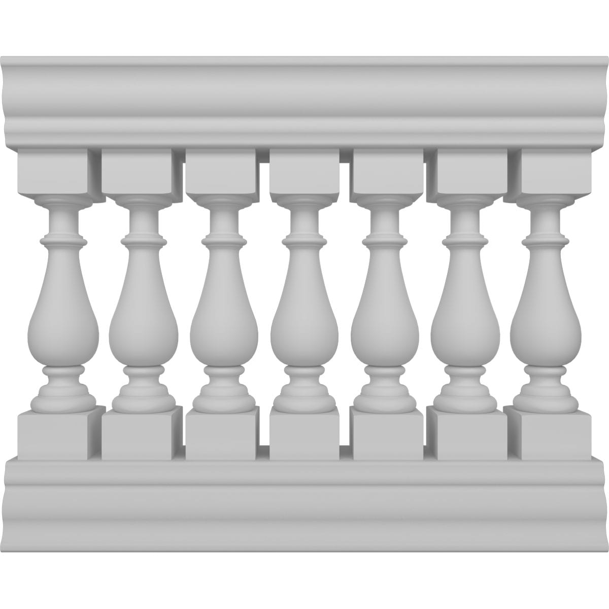 Ekena Millwork BALK33X036TRN FiberThane 3-ft x 33-in Traditional Fiberglass Deck Rail Kit