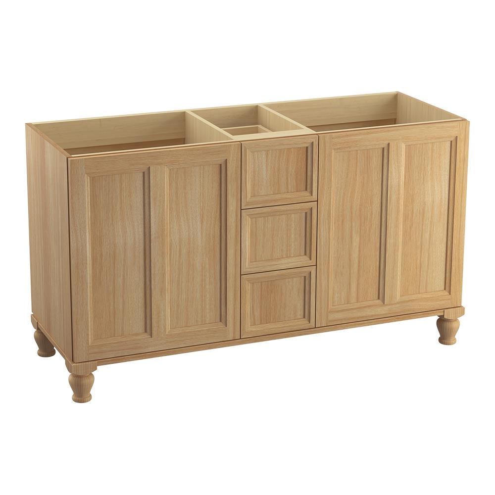 KOHLER Damask 60-in Khaki White Oak Bathroom Vanity Cabinet in the ...