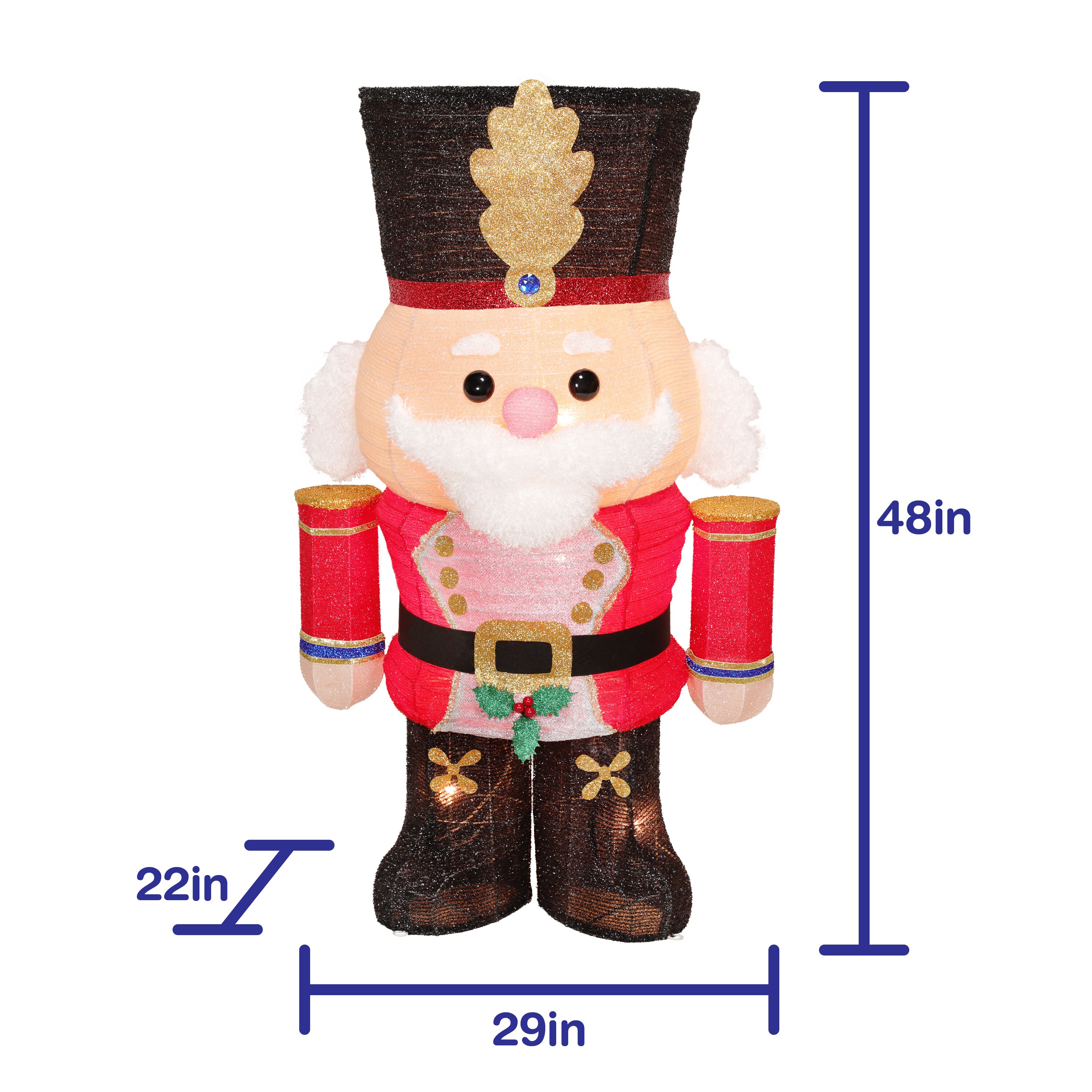 Holiday Living 4-ft Lighted Popup Nutcracker at Lowes.com