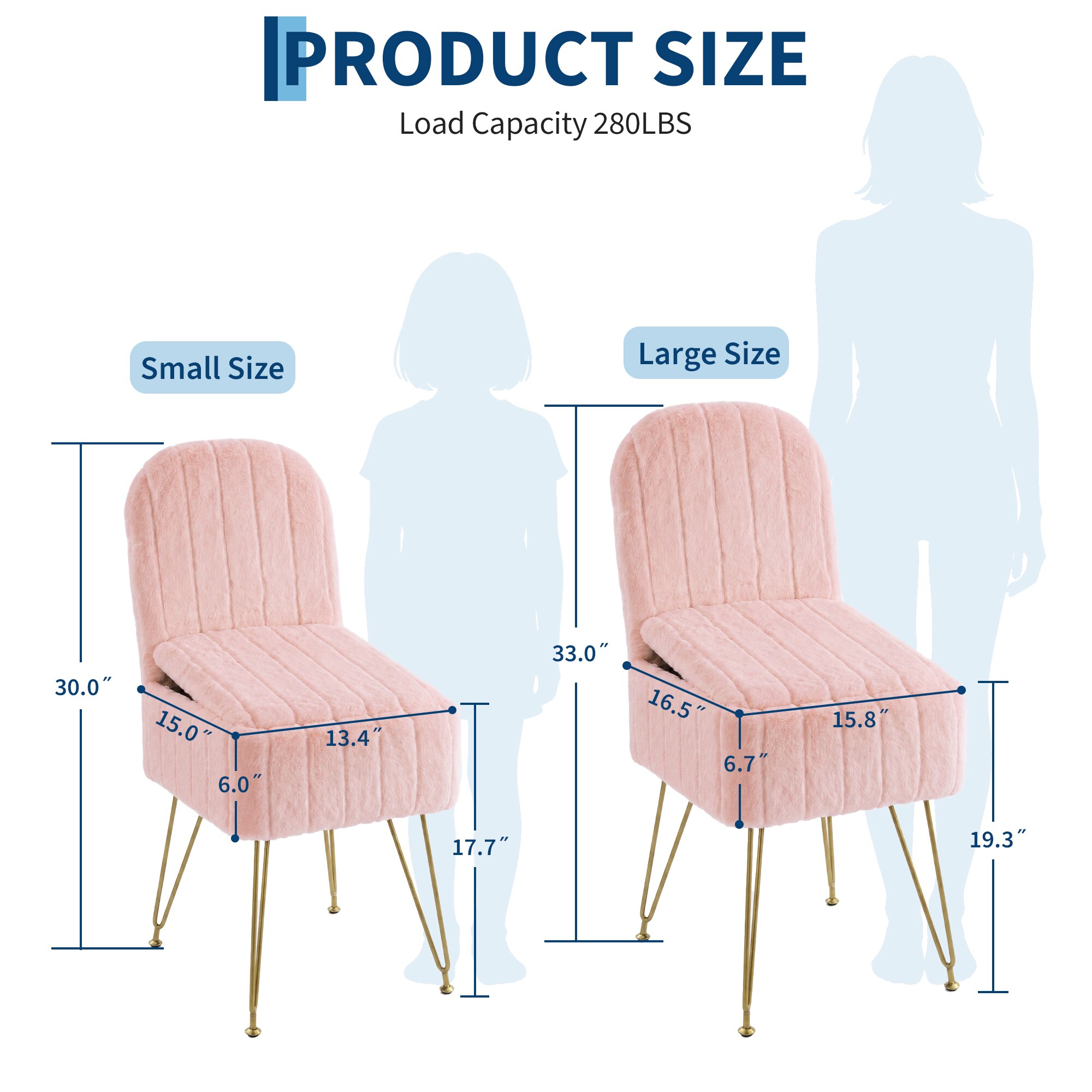 IdealHouse BKU-D4OD-AK2S0MQW Vanity-Stools - View #8
