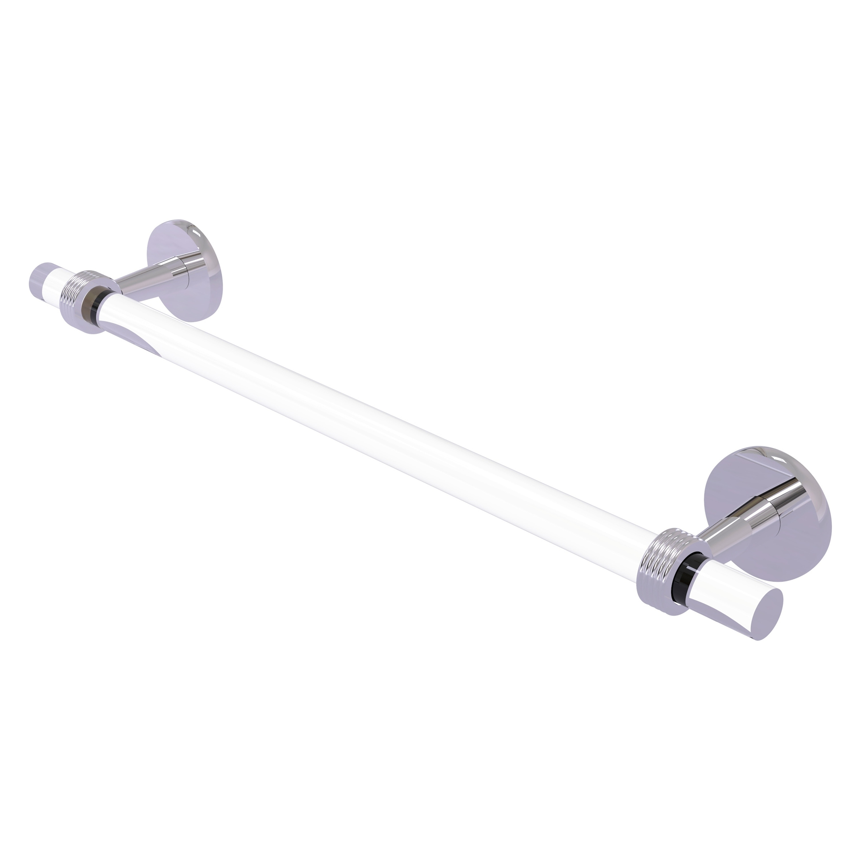 Allied Brass CV-41G-24-PC Clearview 24-in Polished Chrome Wall mount Single Towel Bar