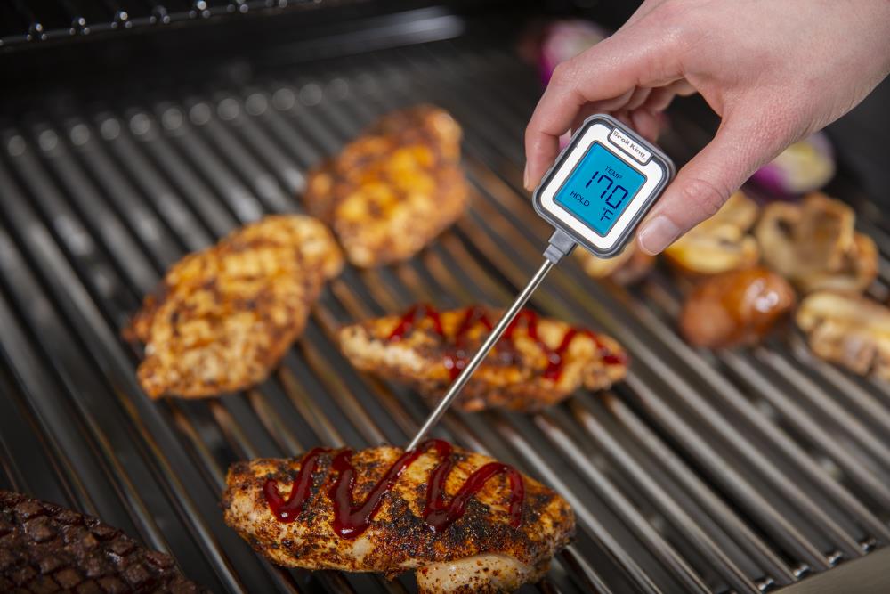 Taylor Digital Probe Meat Thermometer, Black, Compact Size for BBQs and  Tailgating, Foldable Probe for Easy Storage in the Meat Thermometers  department at