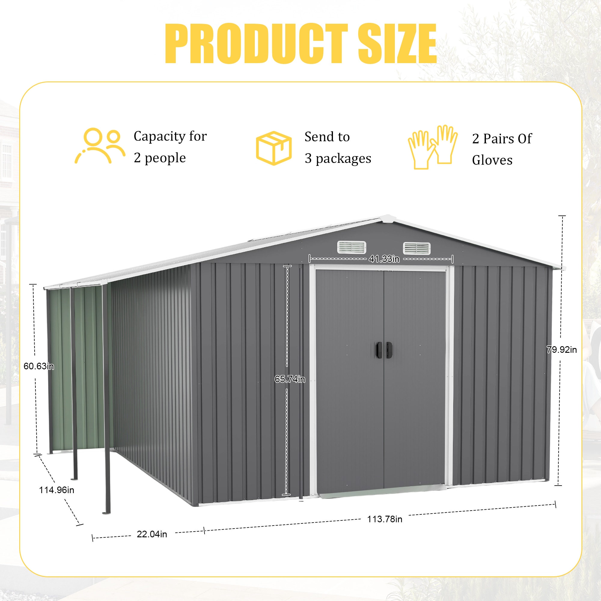 Mondawe MD-TP17-AAK Metal-Storage-Buildings-Sheds - View #9