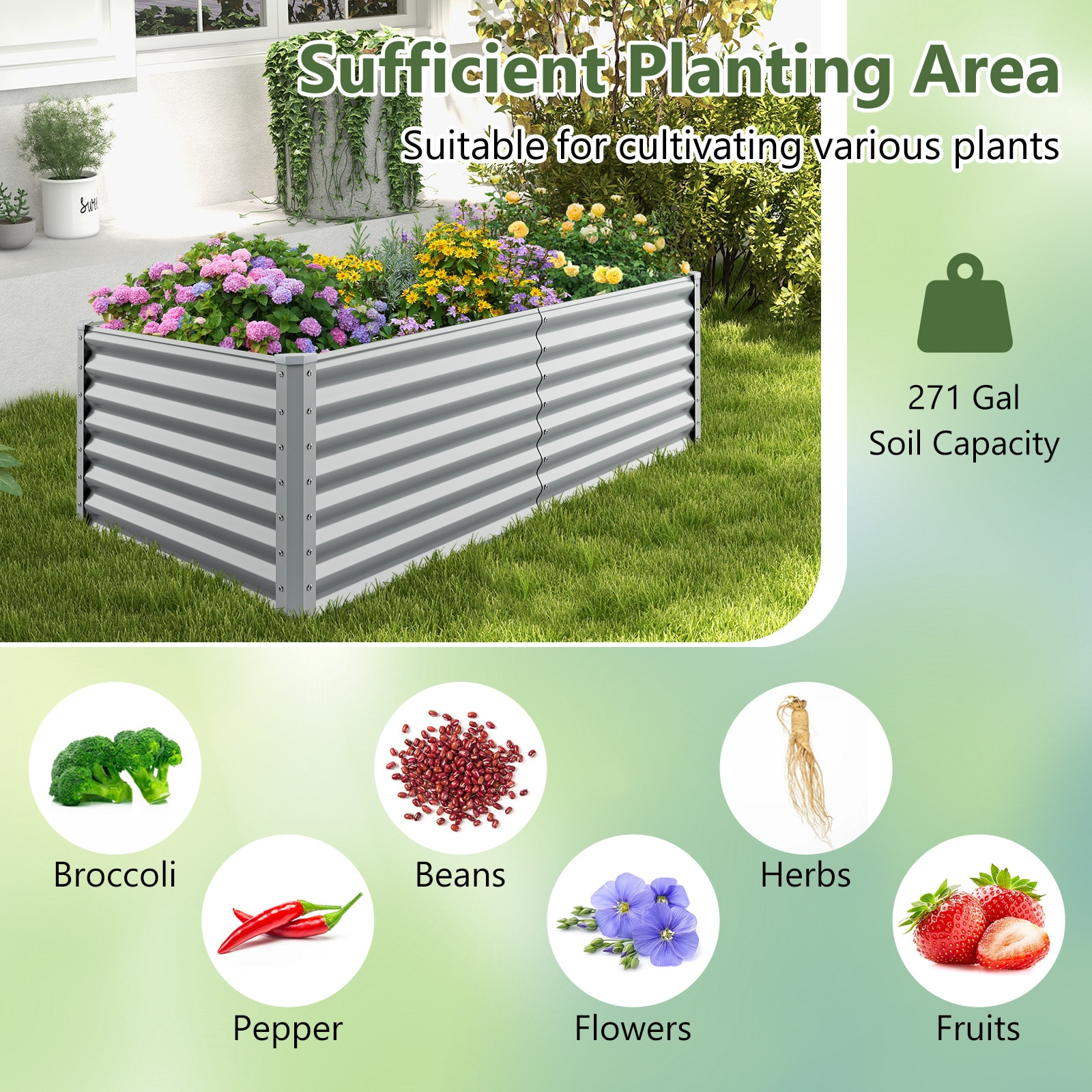 Ayelon OCMP882GR Raised-Garden-Beds - View #3
