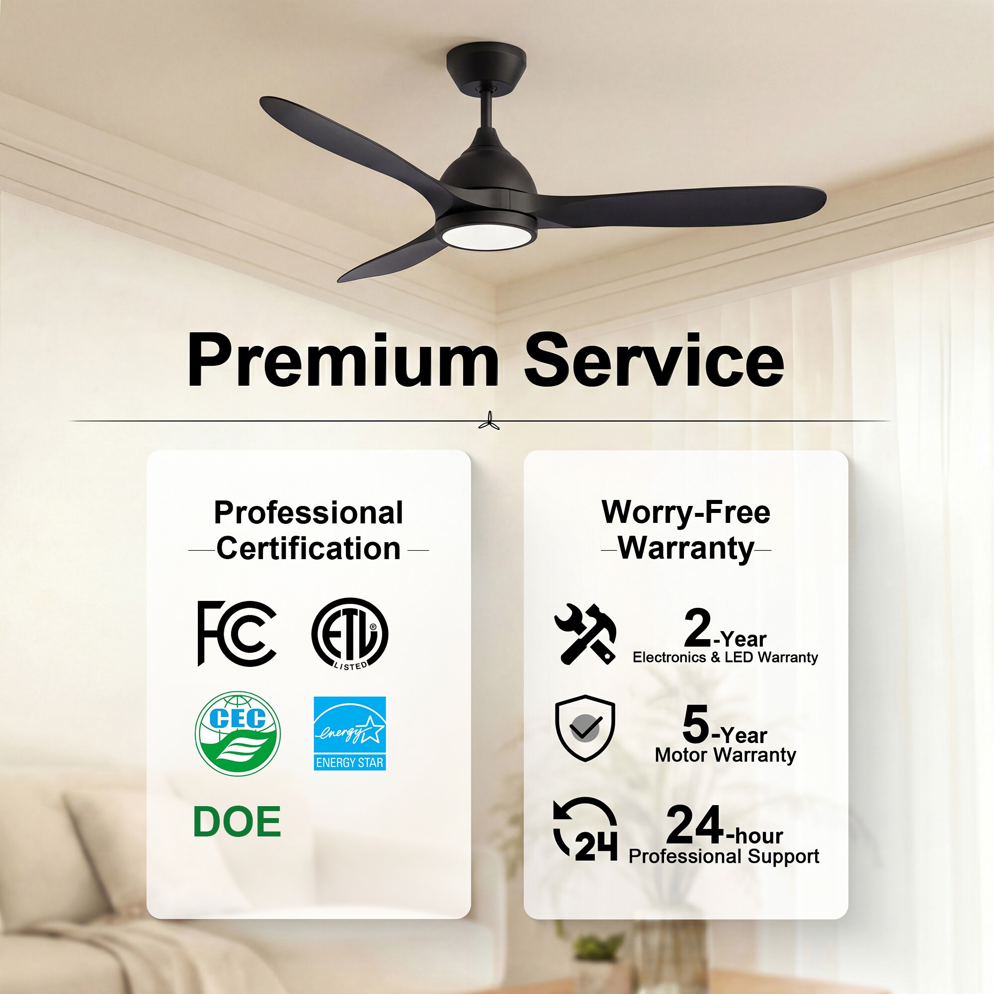 GreenEver CFL-0004-BK Ceiling-Fans - View #10