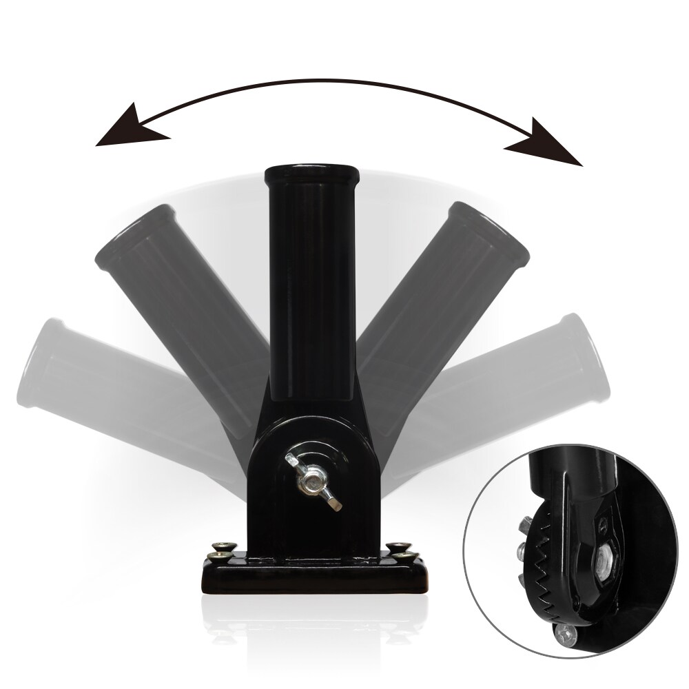 Black Adjustable Aluminum Flag Pole Bracket with Hardware
