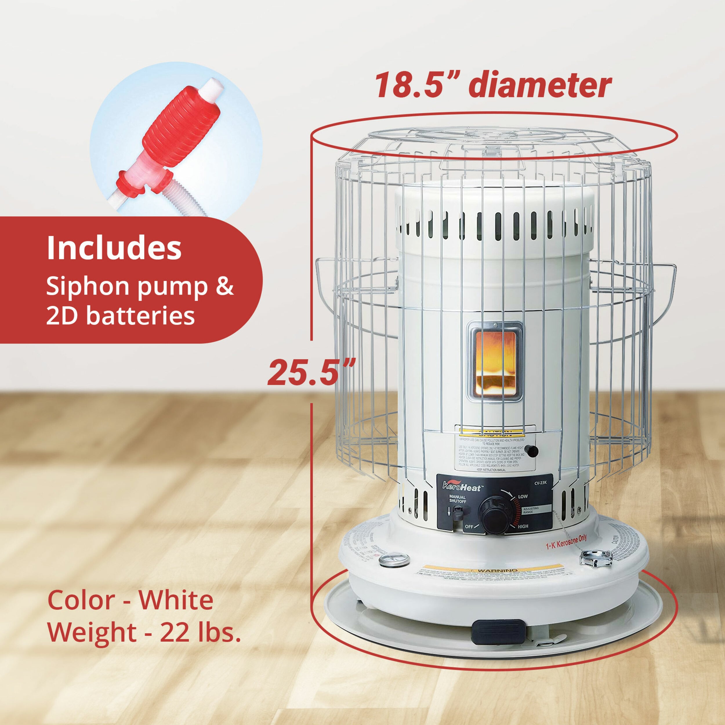 Sengoku 23500-BTU Wall or Floor-Mount Indoor Liquid Propane; Natural Gas; Electricity Radiant Heater 226886 Sansujyuku sansujyuku.com