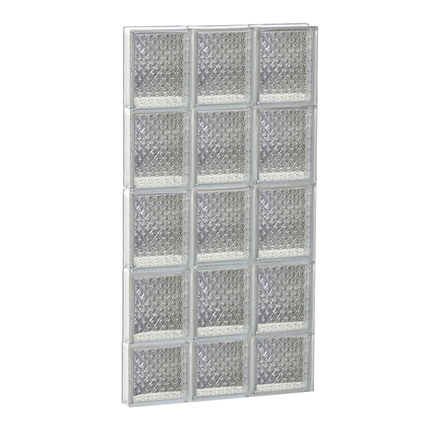 REDI2SET S1838DP Diamond Glass 17-1/4-in x 36-3/4-in Frameless Replacement Glass Block Window
