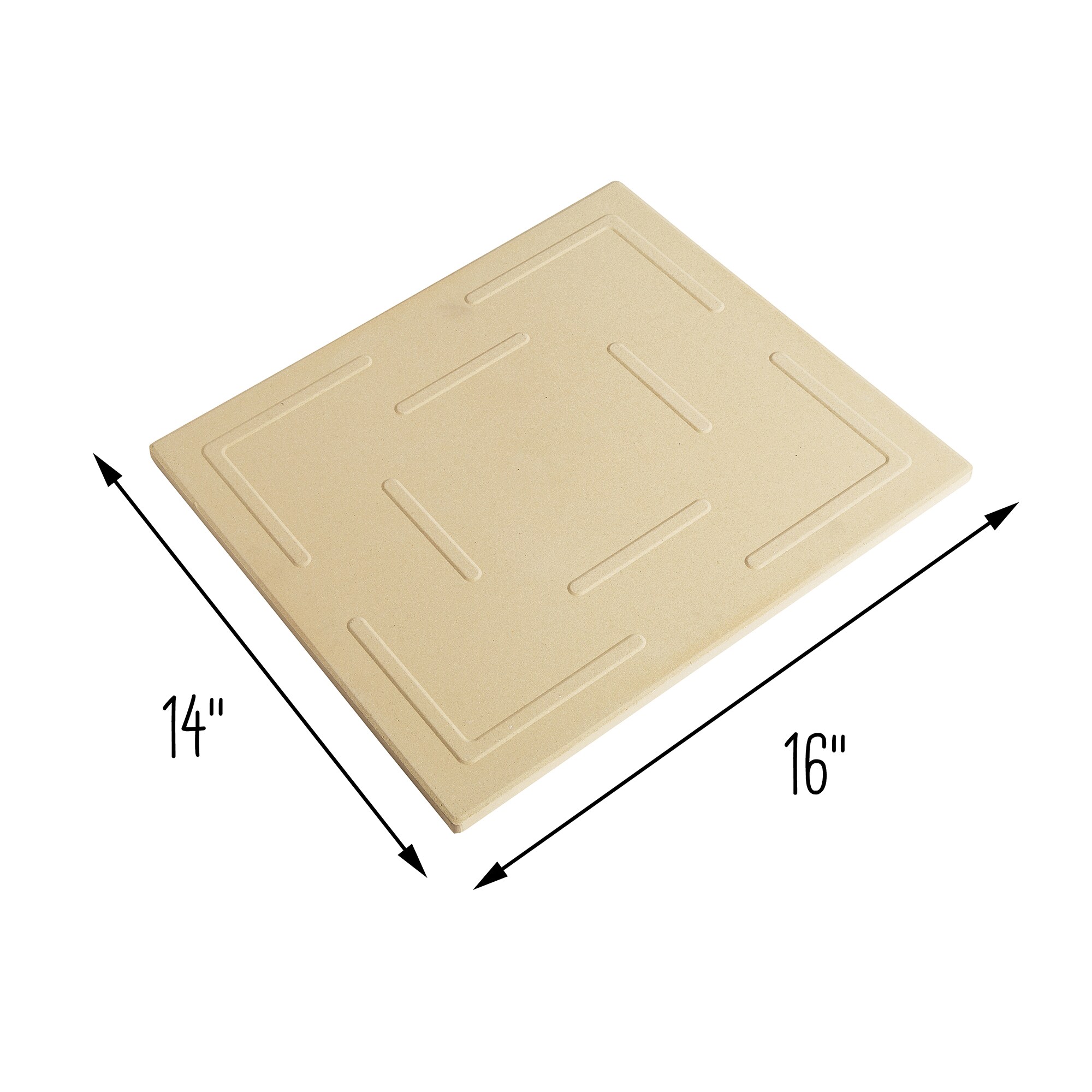 Old Stone Beige Cordierite Rectangle Pizza Stone, 14x16-Inch