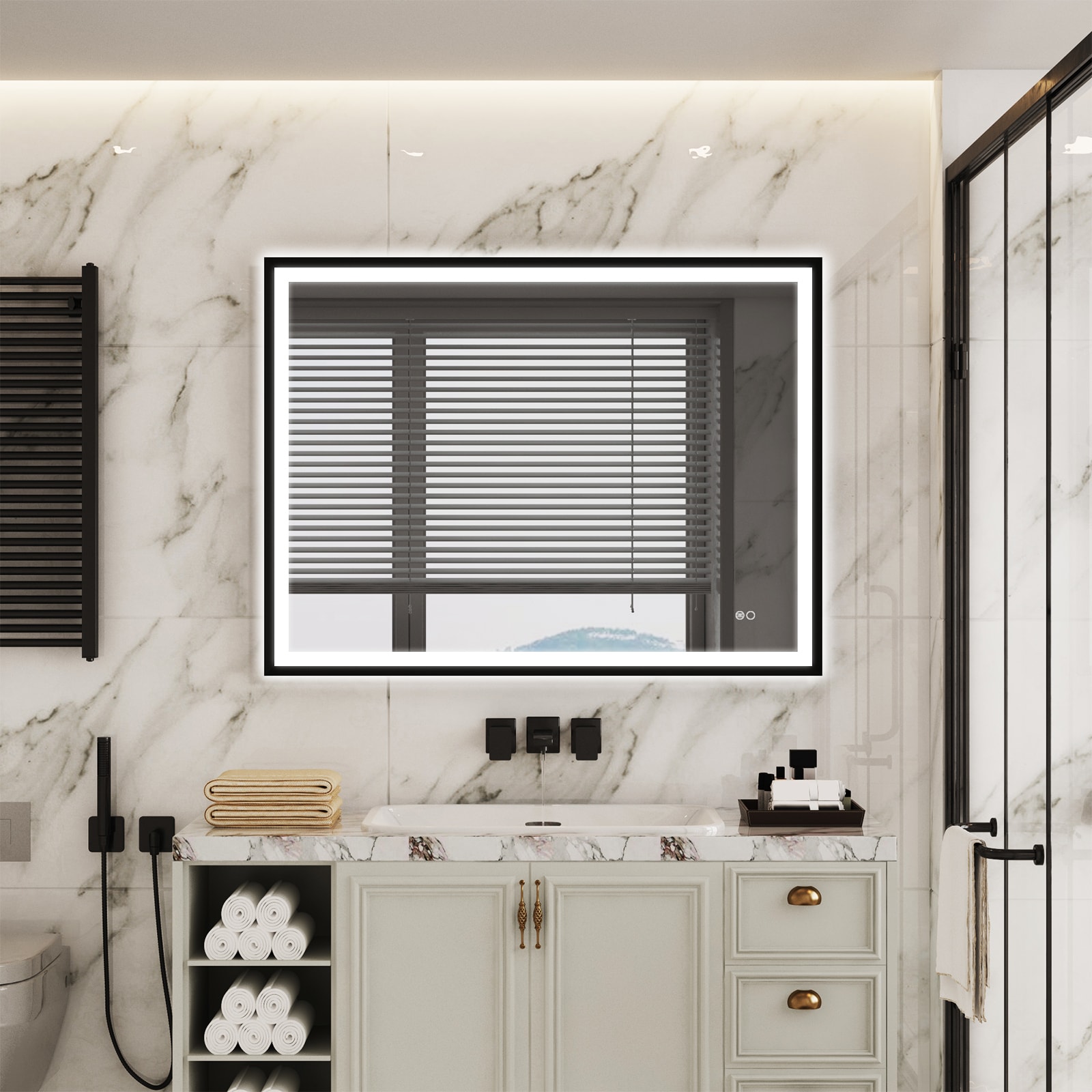 WELLFOR KAFMD4F2-4836 Framed-Bath-Mirrors - View #4