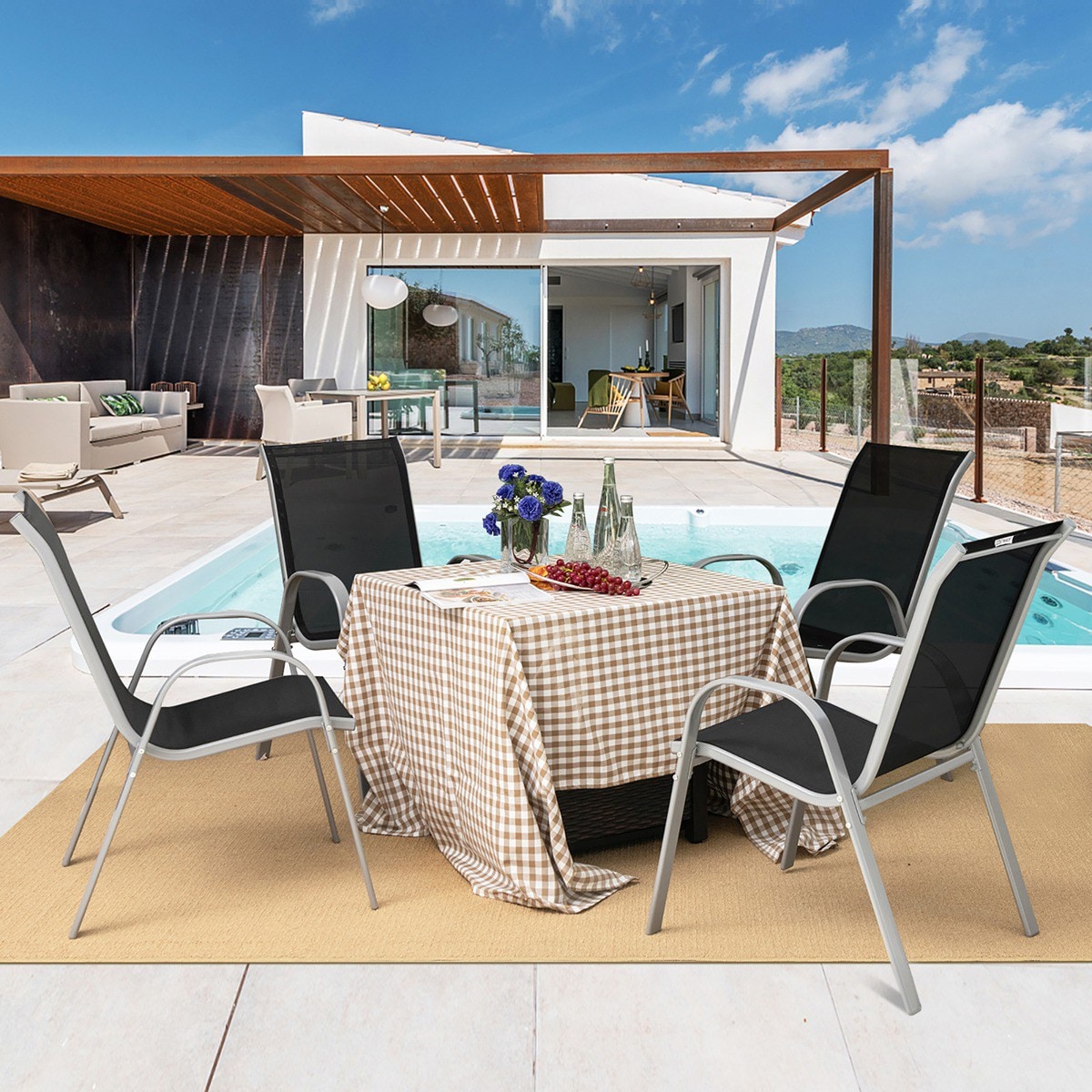Costway NP10473DK-4 Patio-Chairs - View #2