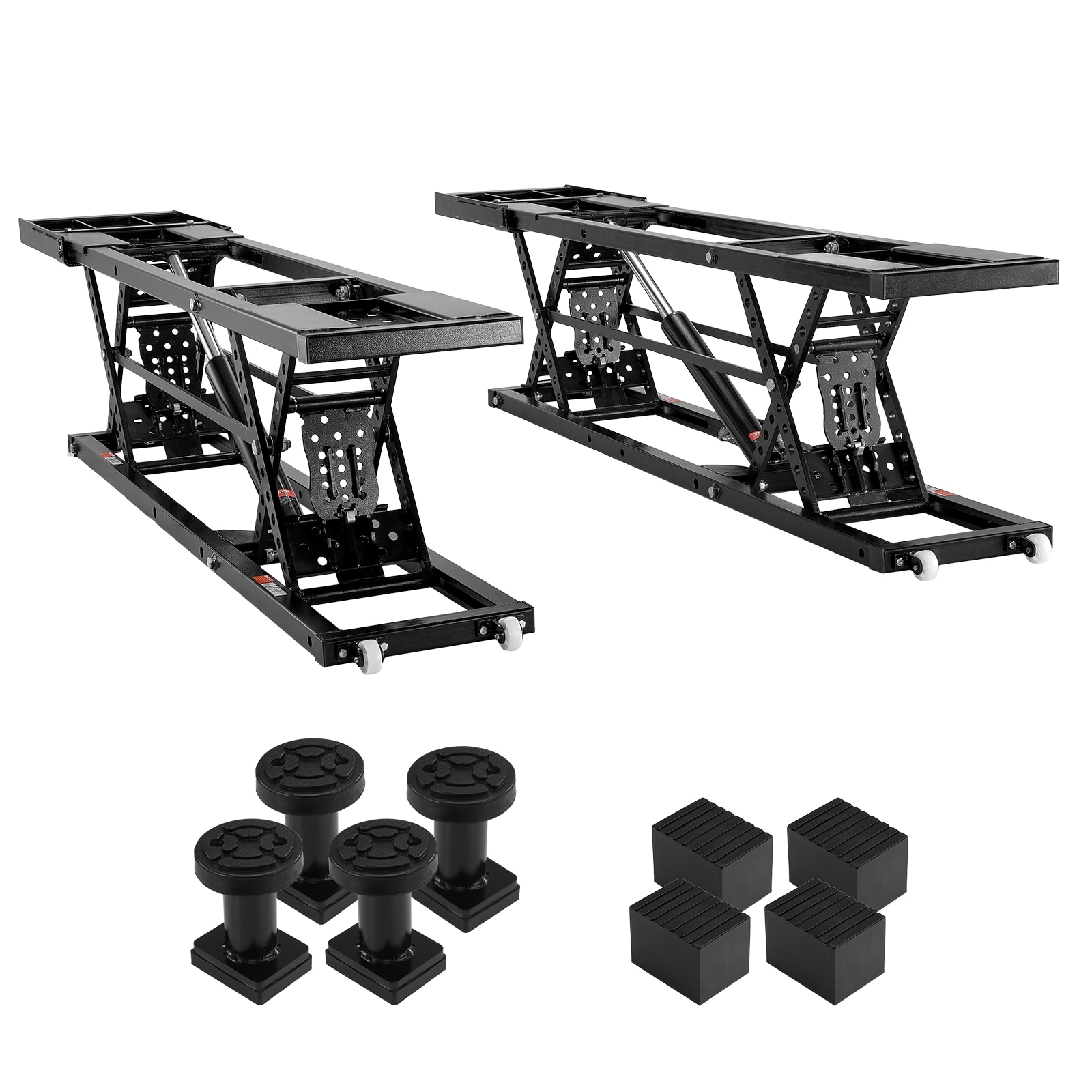 VEVOR QCSJJZG7000LB9KL9V1 Car Lift, 7,000 Lbs Capacity Portable Car Lift, with Extended-length Plates, 26.8 Max. Height, Heavy-duty Carbon Steel Truck Lift with 120v Power Unit, Auto Car Jack Lifts For Home Garage Shop