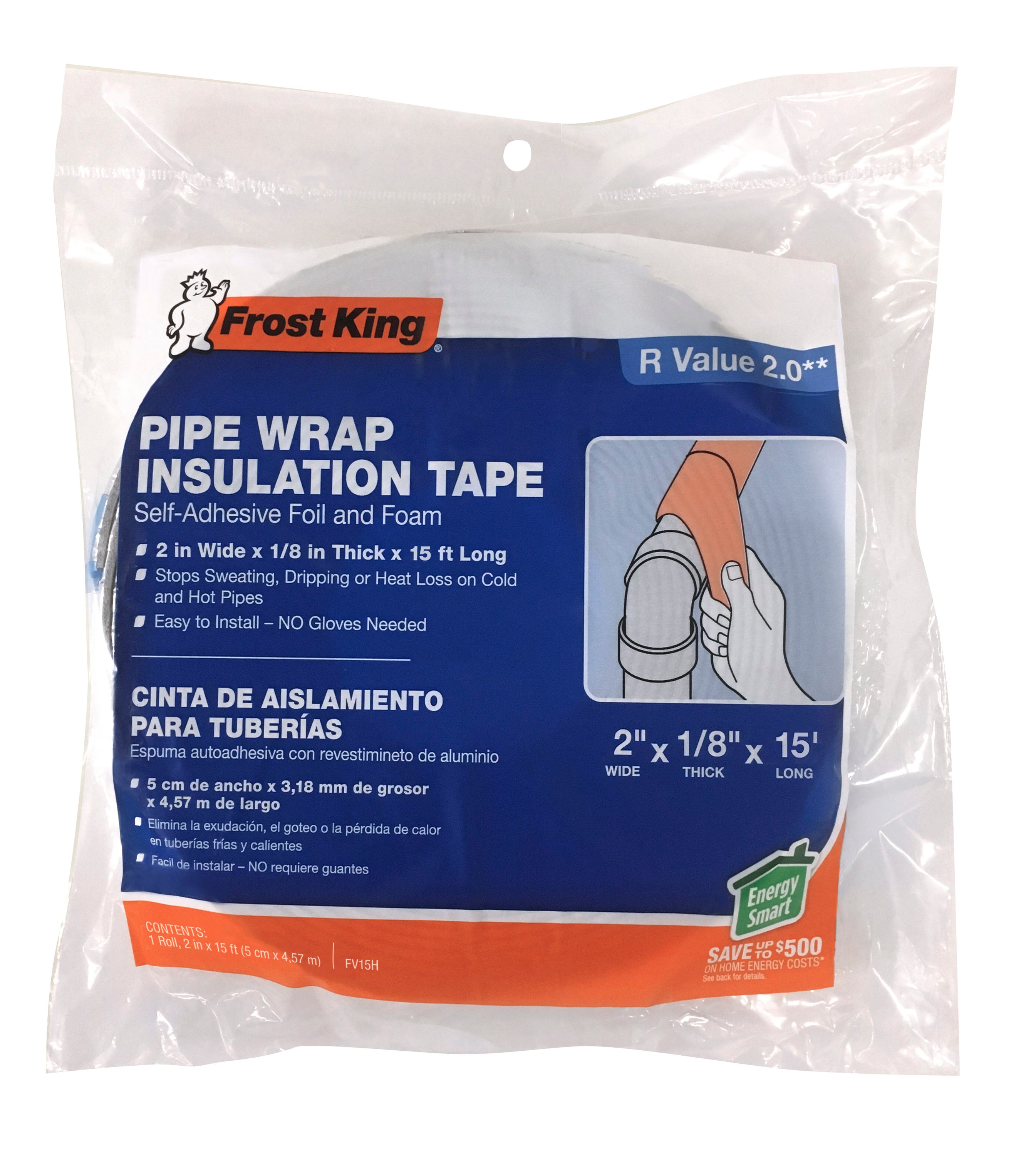 Frost King 5P11XB6 Pipe Insulation, 7/8 Inch By 6 Feet Foam, Gray